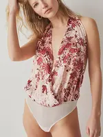 Free People FP Printed There She Goes Top Bodysuit - Romantic Combo