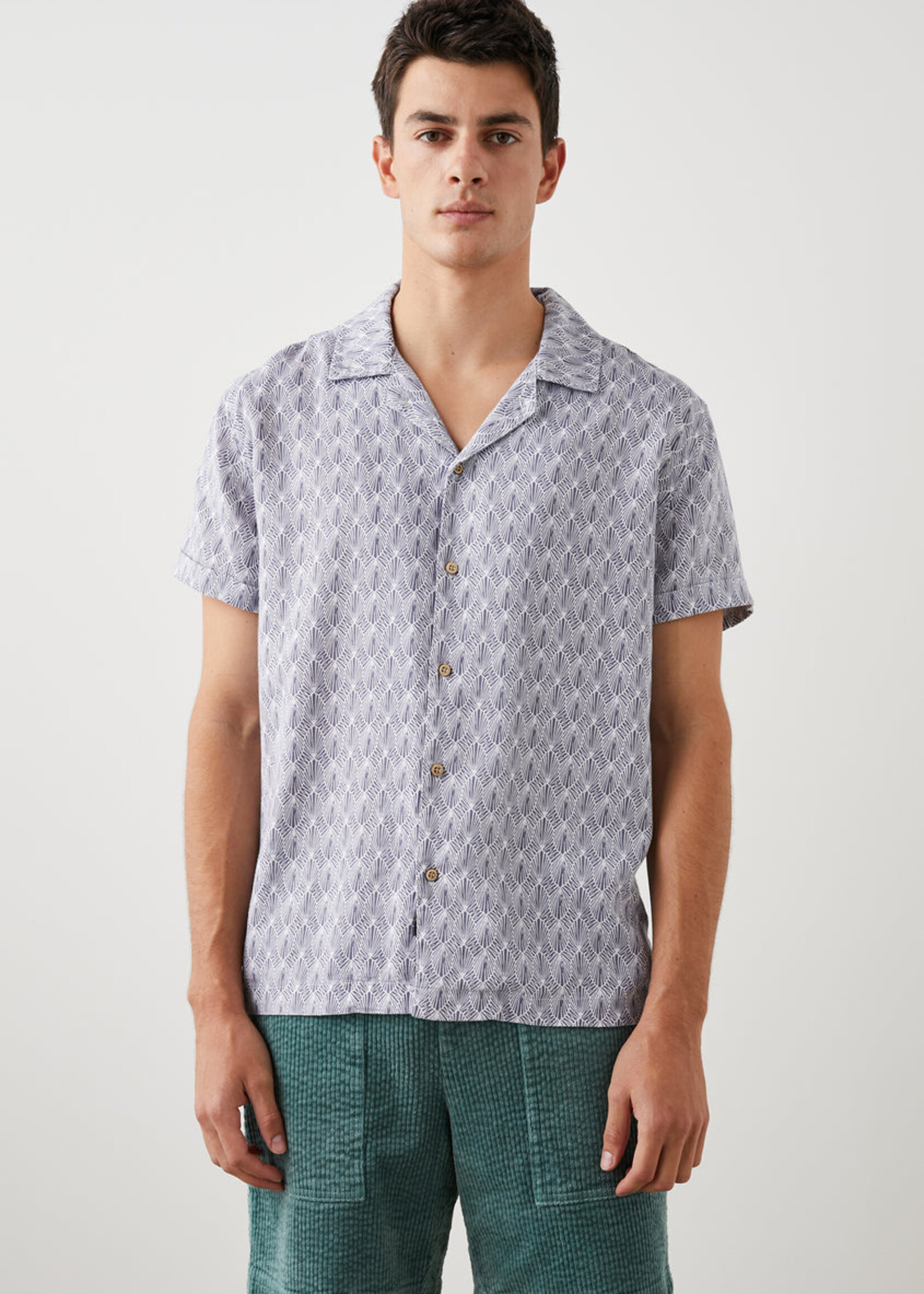 Rails Rails Lanai Shirt - Tin Tamp Seatia White