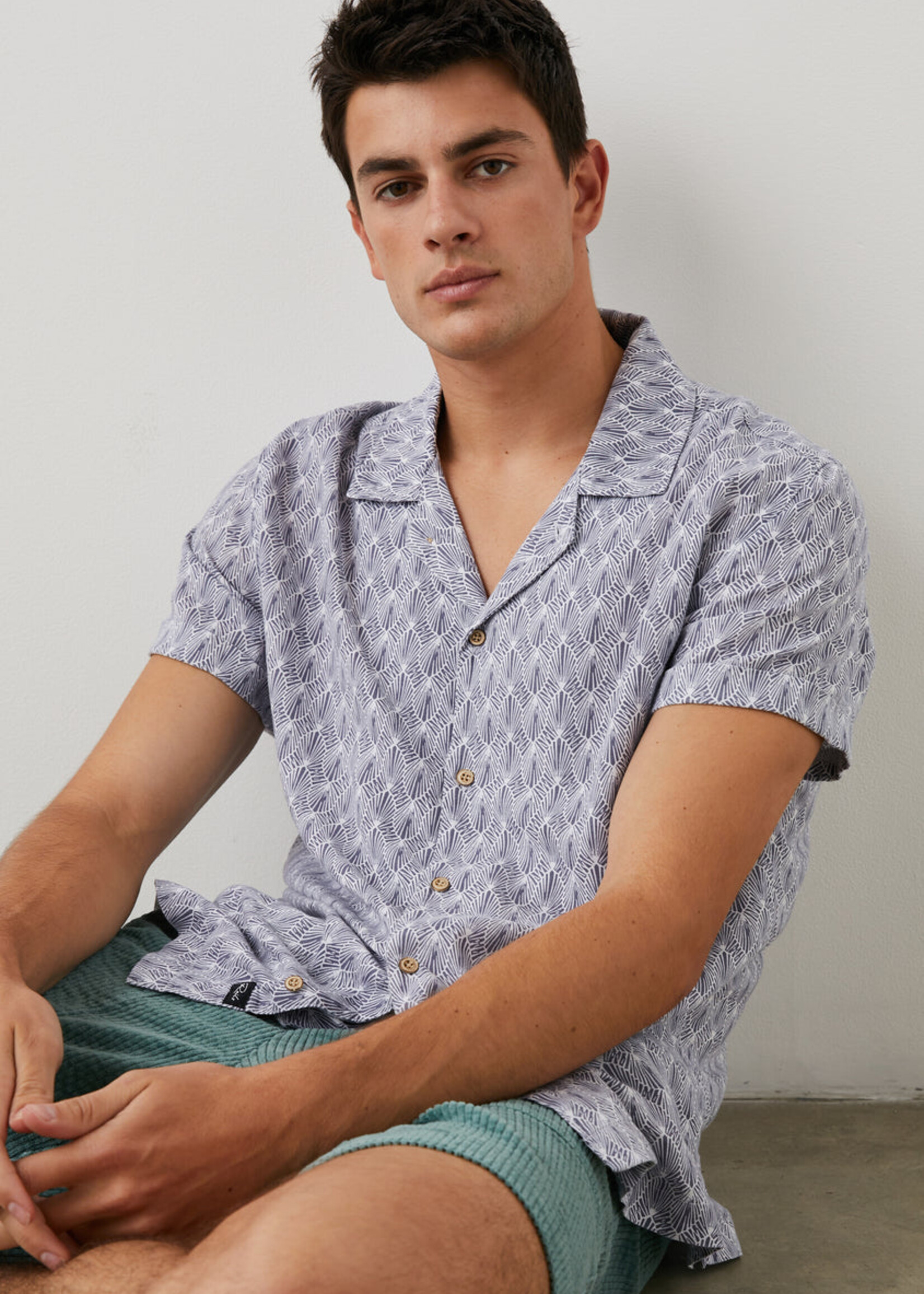 Rails Rails Lanai Shirt - Tin Tamp Seatia White