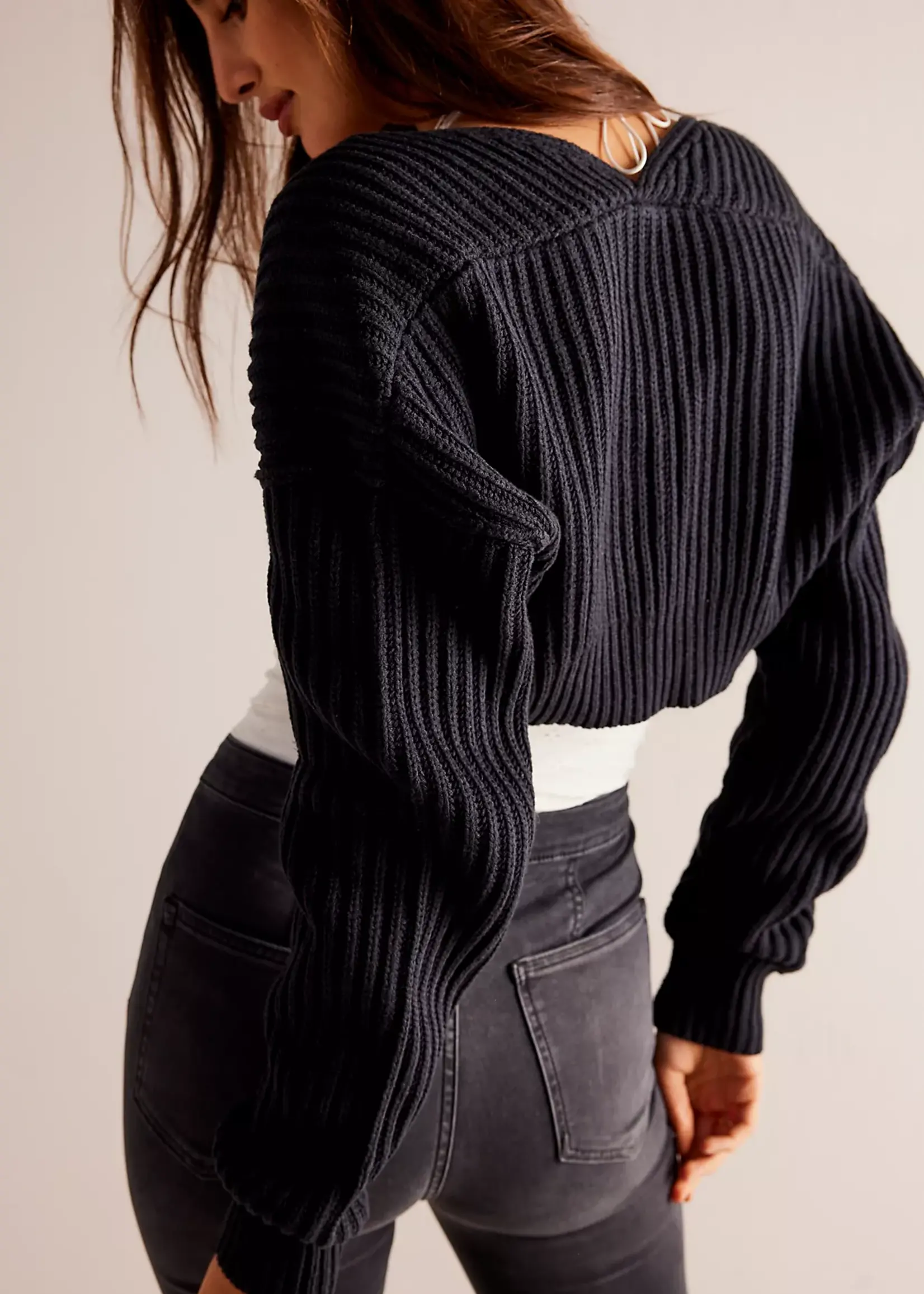 Black shrug sweater hot sale