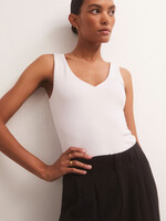 Z-Supply Z-Supply Avala V-Neck Rib Top - White
