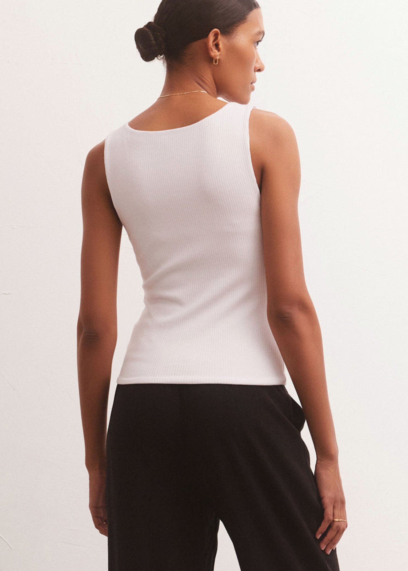 Z-Supply Z-Supply Avala V-Neck Rib Top - White