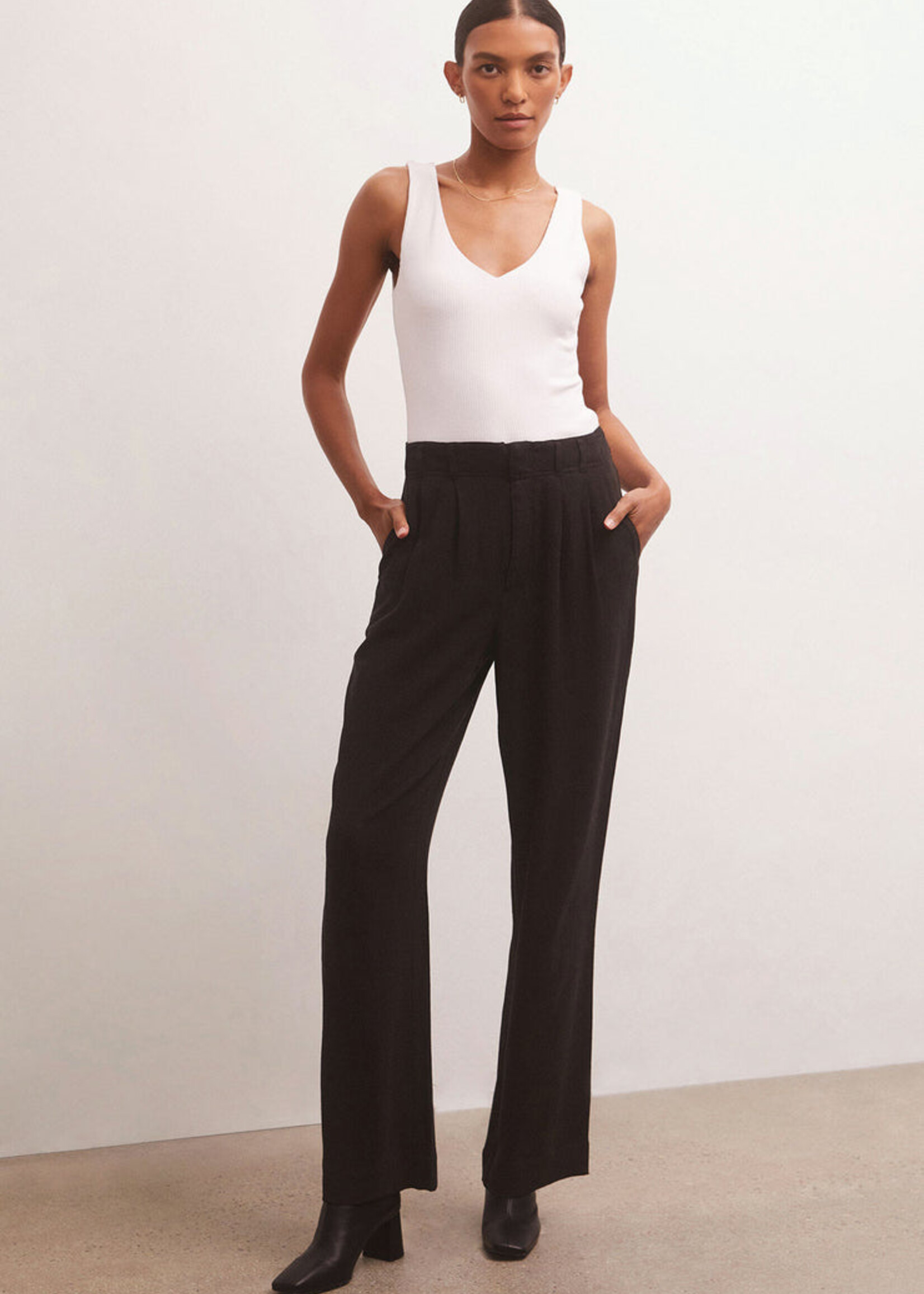 Z-Supply Z-Supply Avala V-Neck Rib Top - White
