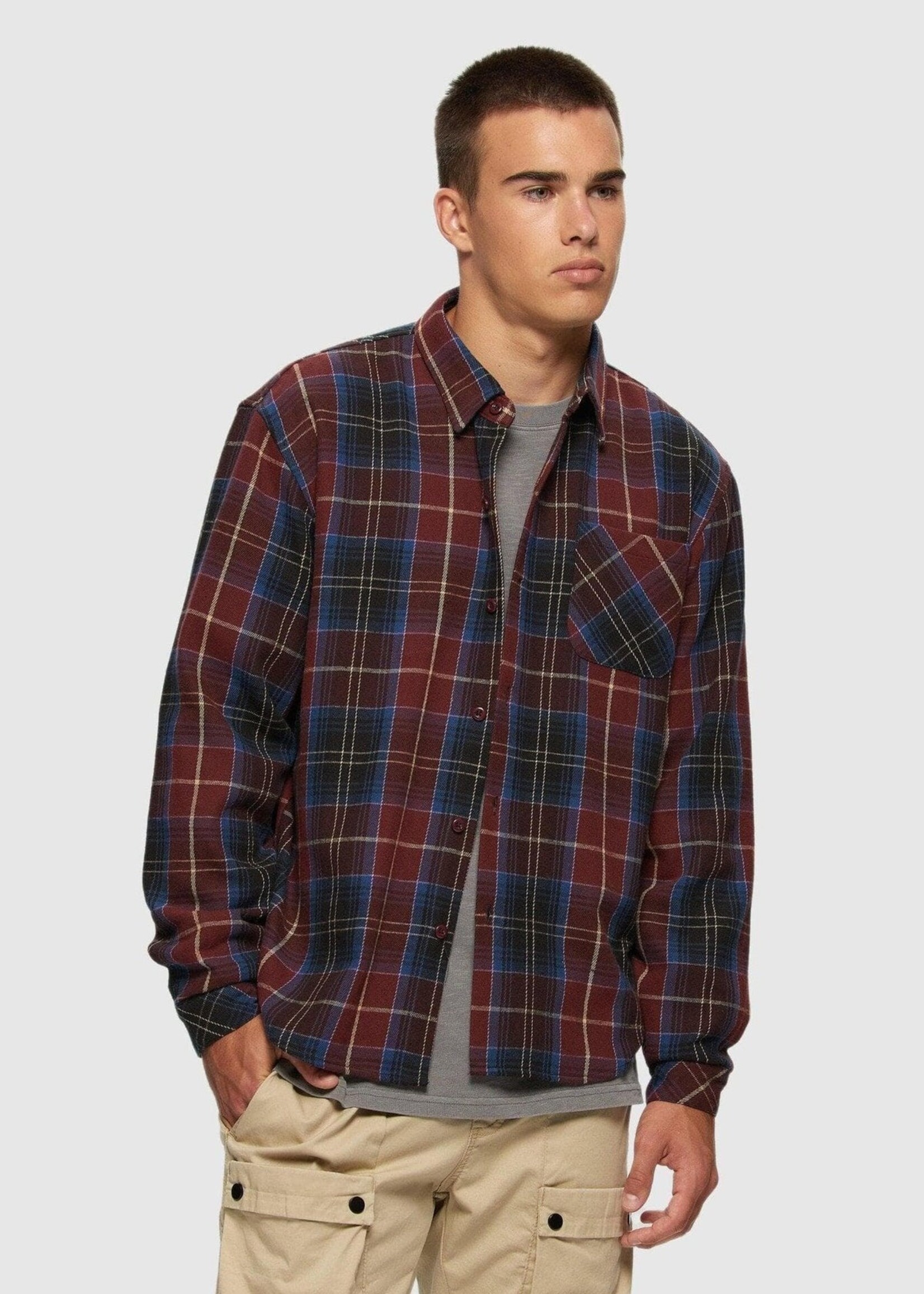 Kuwalla Kuwalla Midweight Plaid Shirt - Burgundy