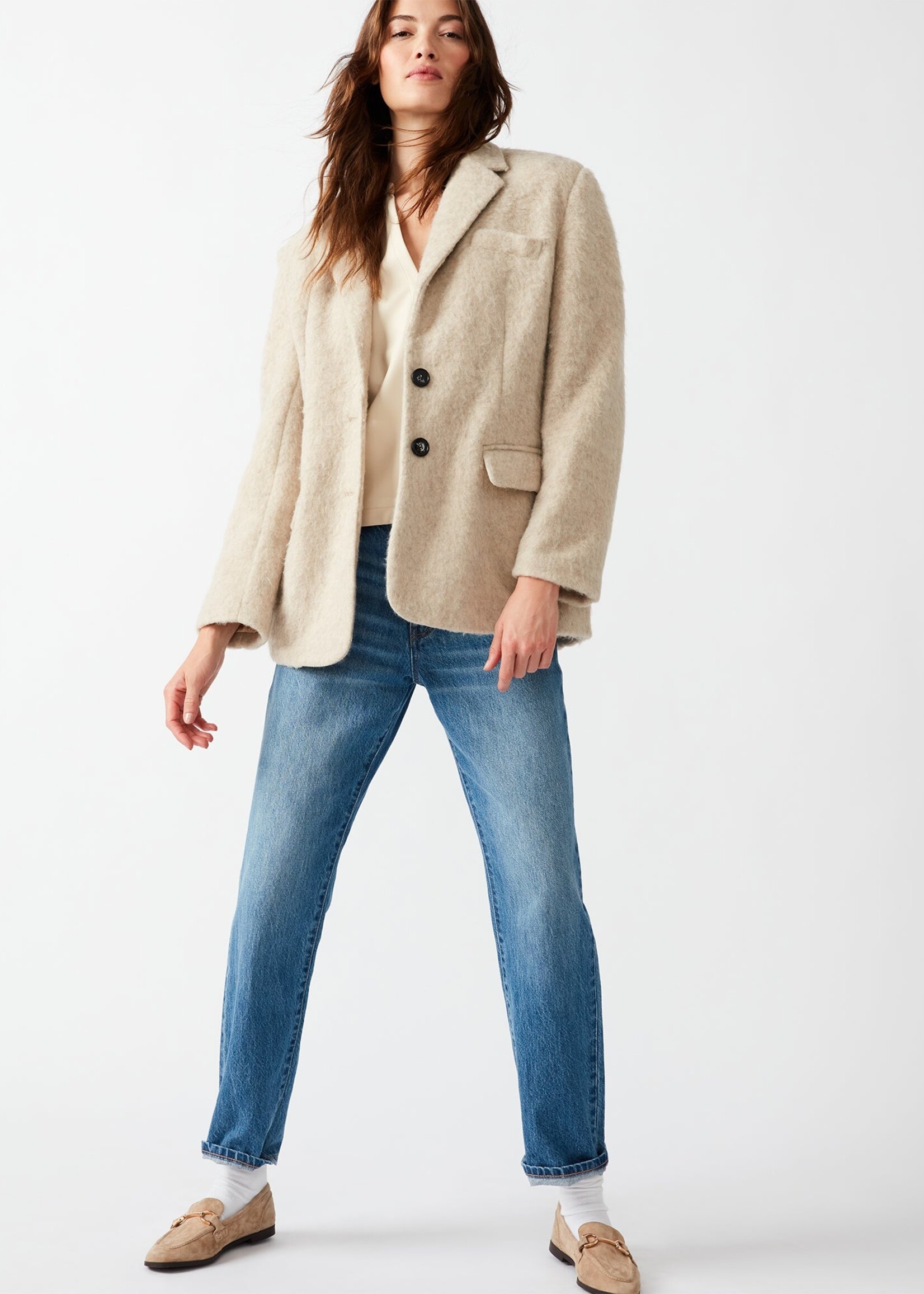 Steve Madden Steve Madden Nana Blazer Coat - Natural