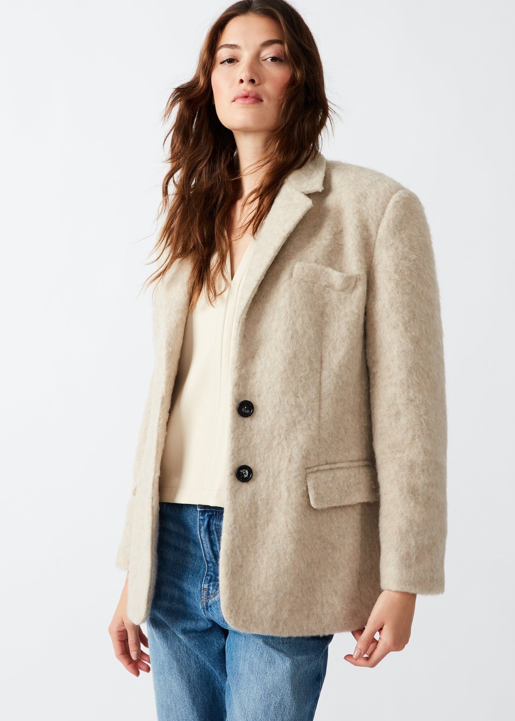 Steve Madden Steve Madden Nana Blazer Coat - Natural