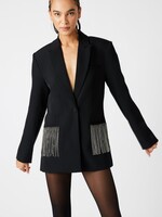 Steve Madden Steve Madden Blazer Kendra - Black With Sparkle Stripe