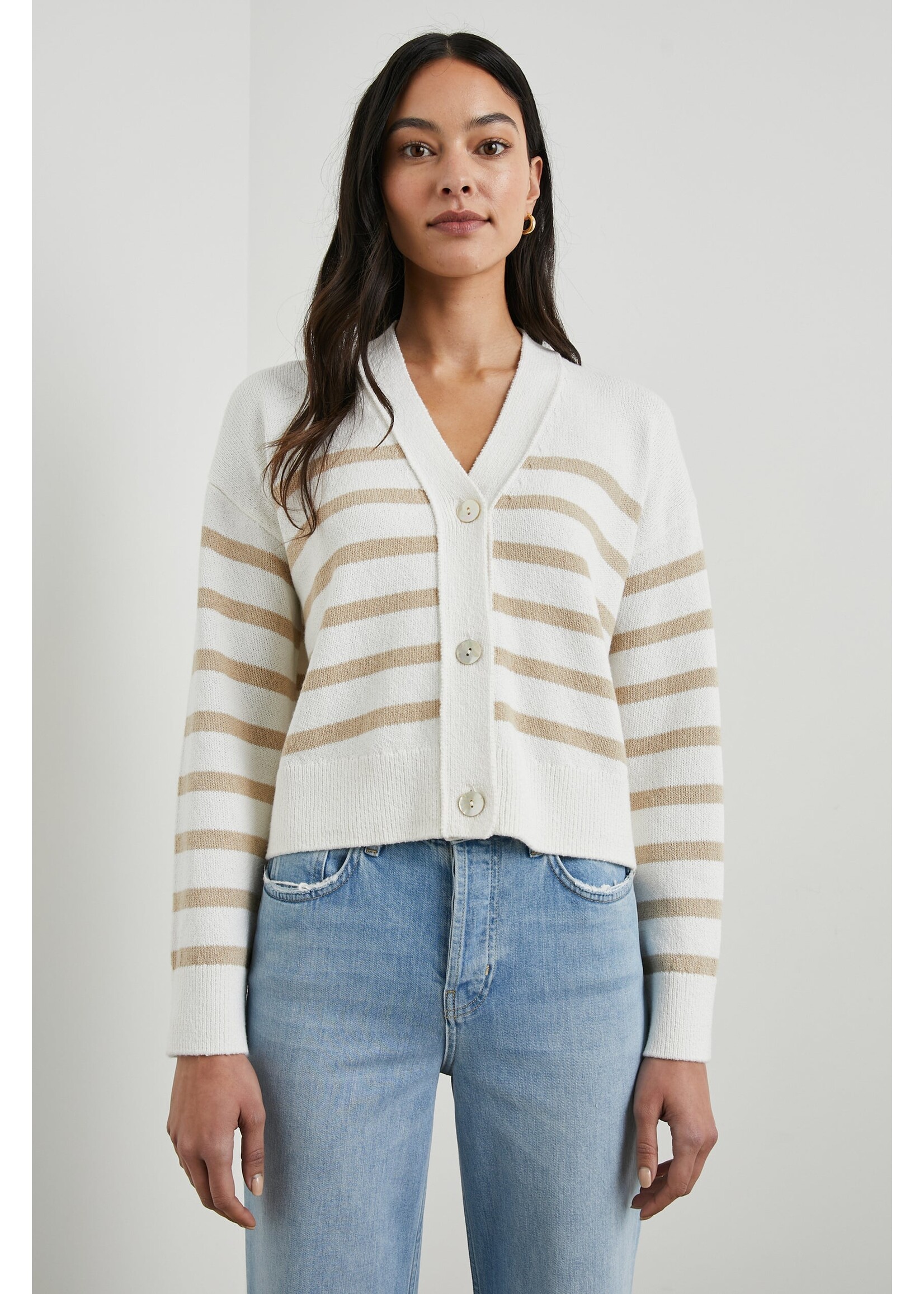 Rails Rails Geneva Cardigan - Sand Stripe