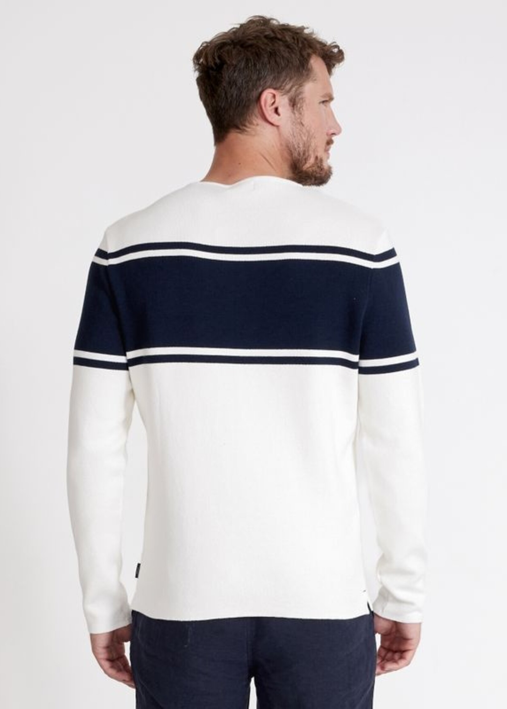 Holebrook Holebrook  Rune Crew Blanc Cassé / Marine
