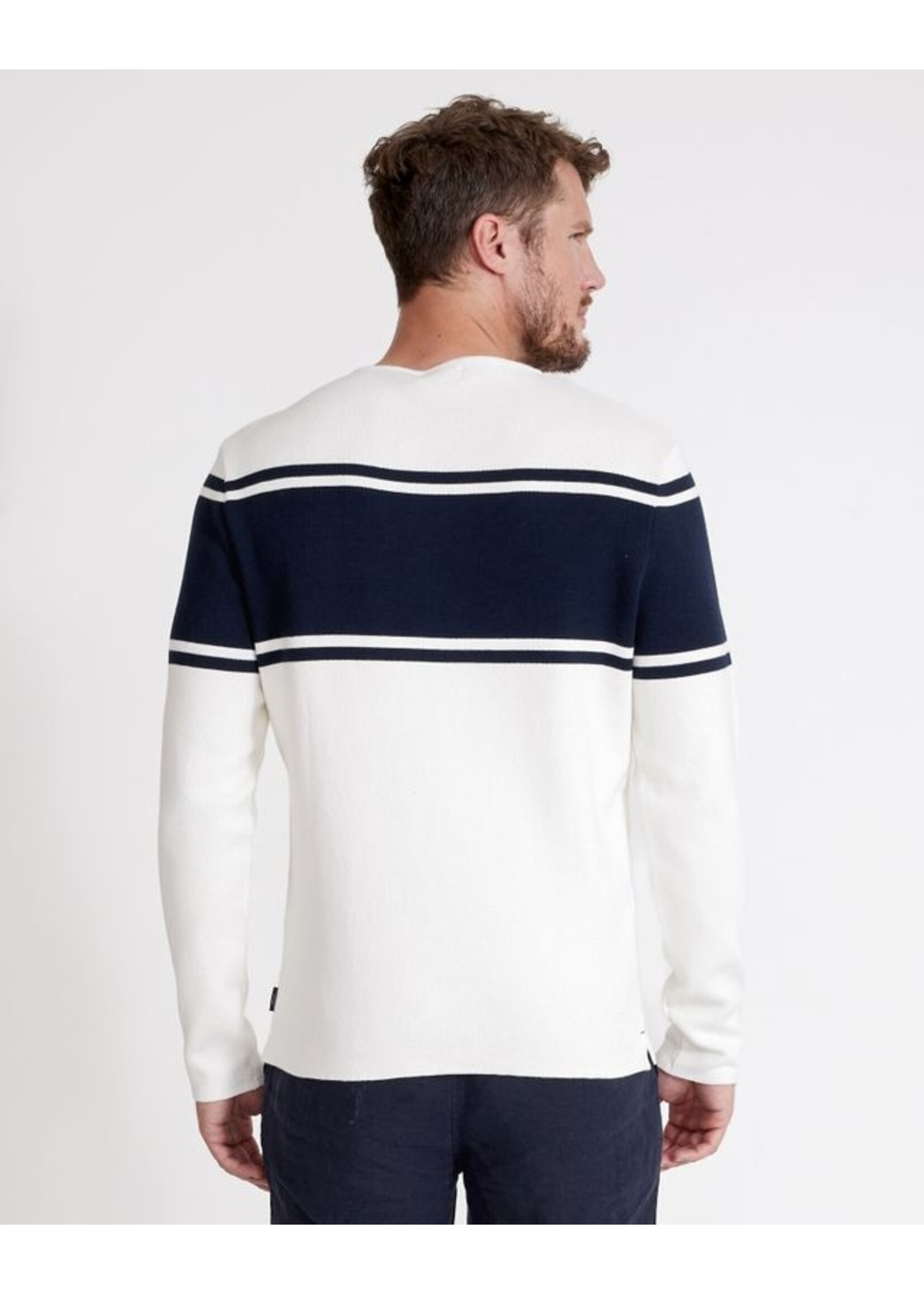 Holebrook HB Rune Crew - Off White / Navy