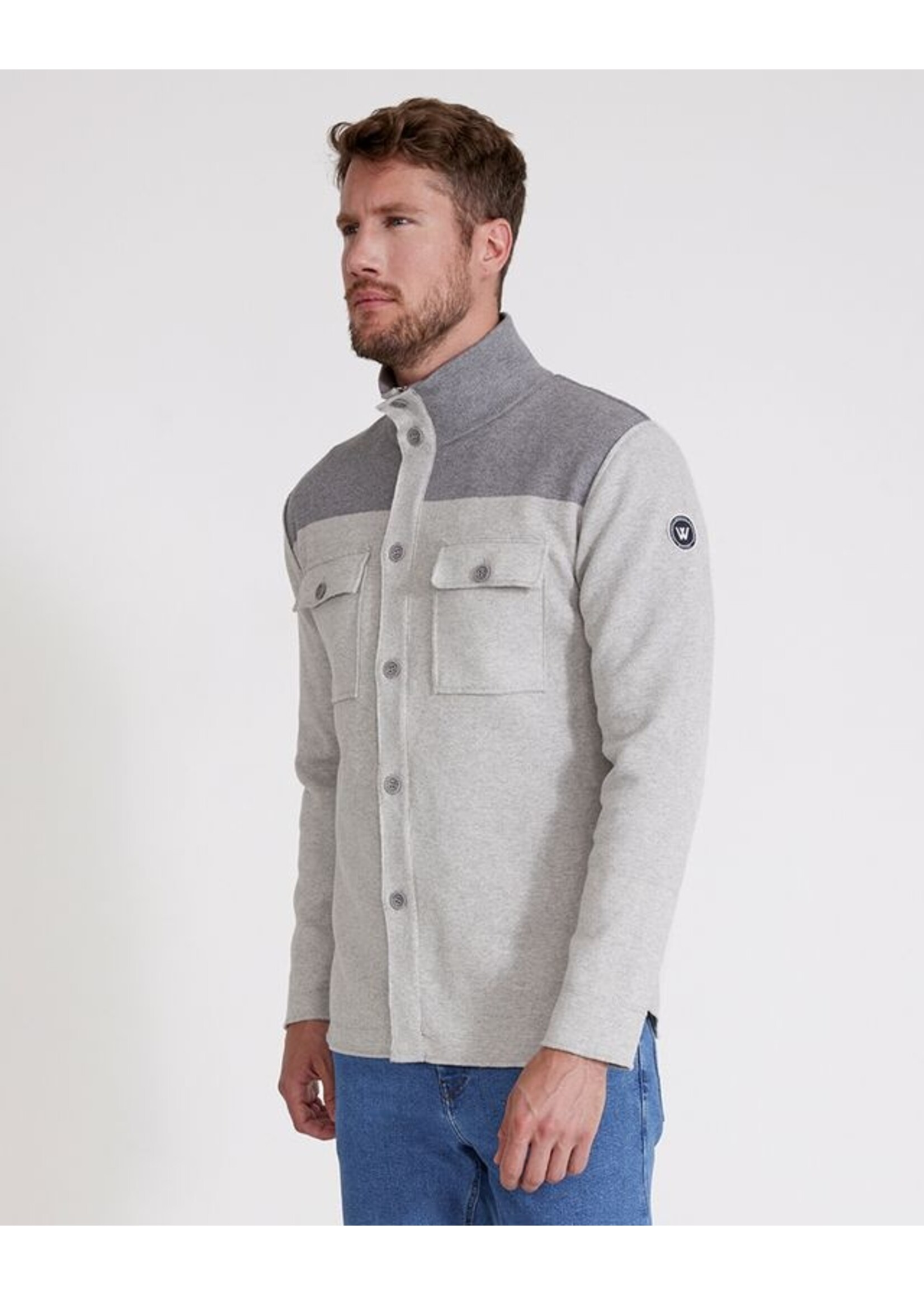 Holebrook Holebrook Edwin Shirt Jacket WindProof - Grey Melange