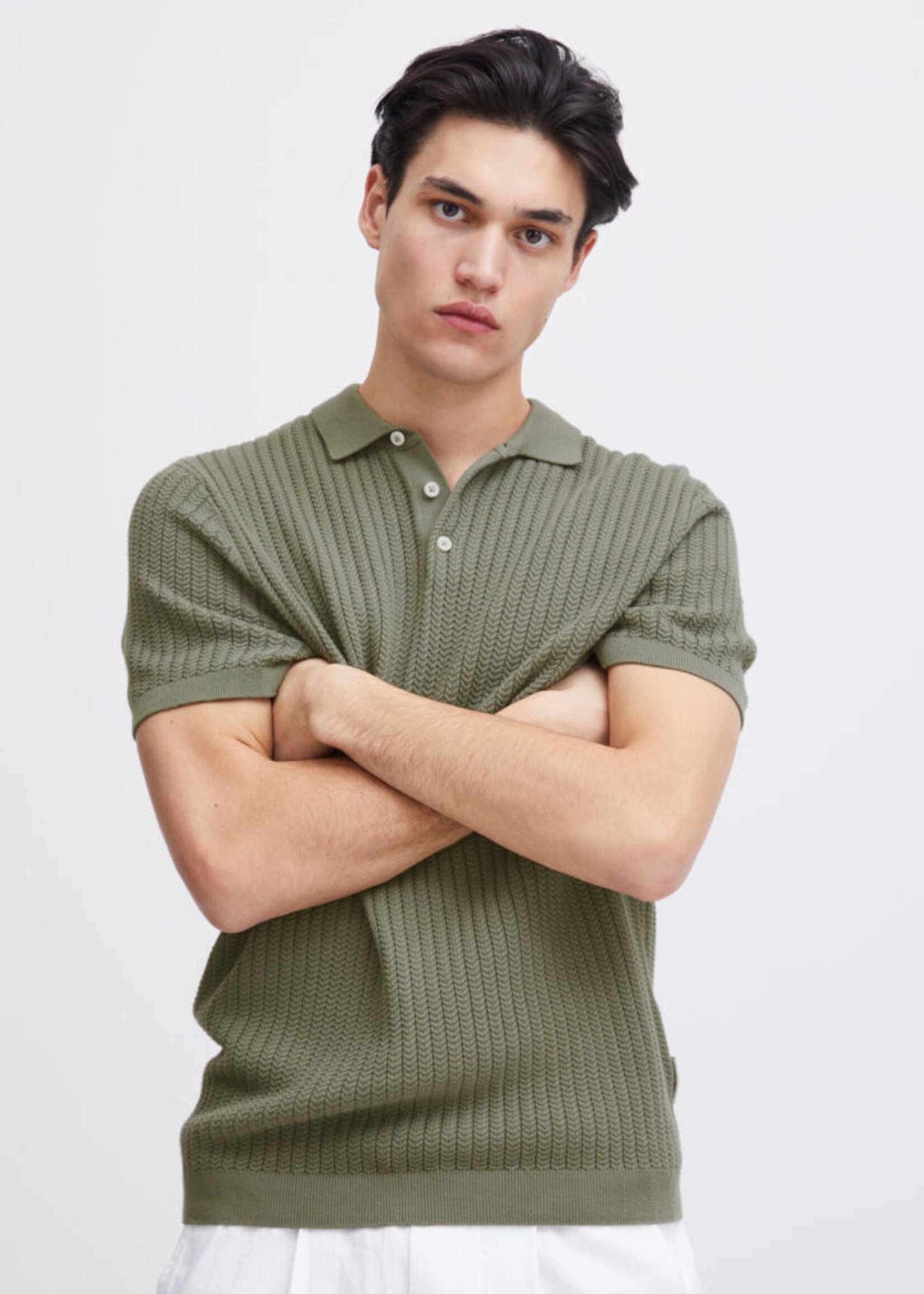 Casual Friday Casual Friday Karl Structured Knit Polo - Agave Green