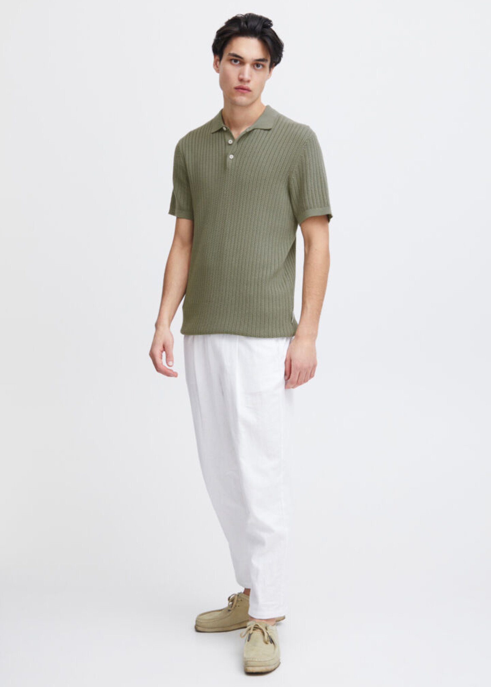 Casual Friday Casual Friday Karl Structured Knit Polo - Agave Green