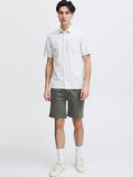 Casual Friday Casual Friday Anton Short Sleeve Stripped Structured Shirt - Ecru