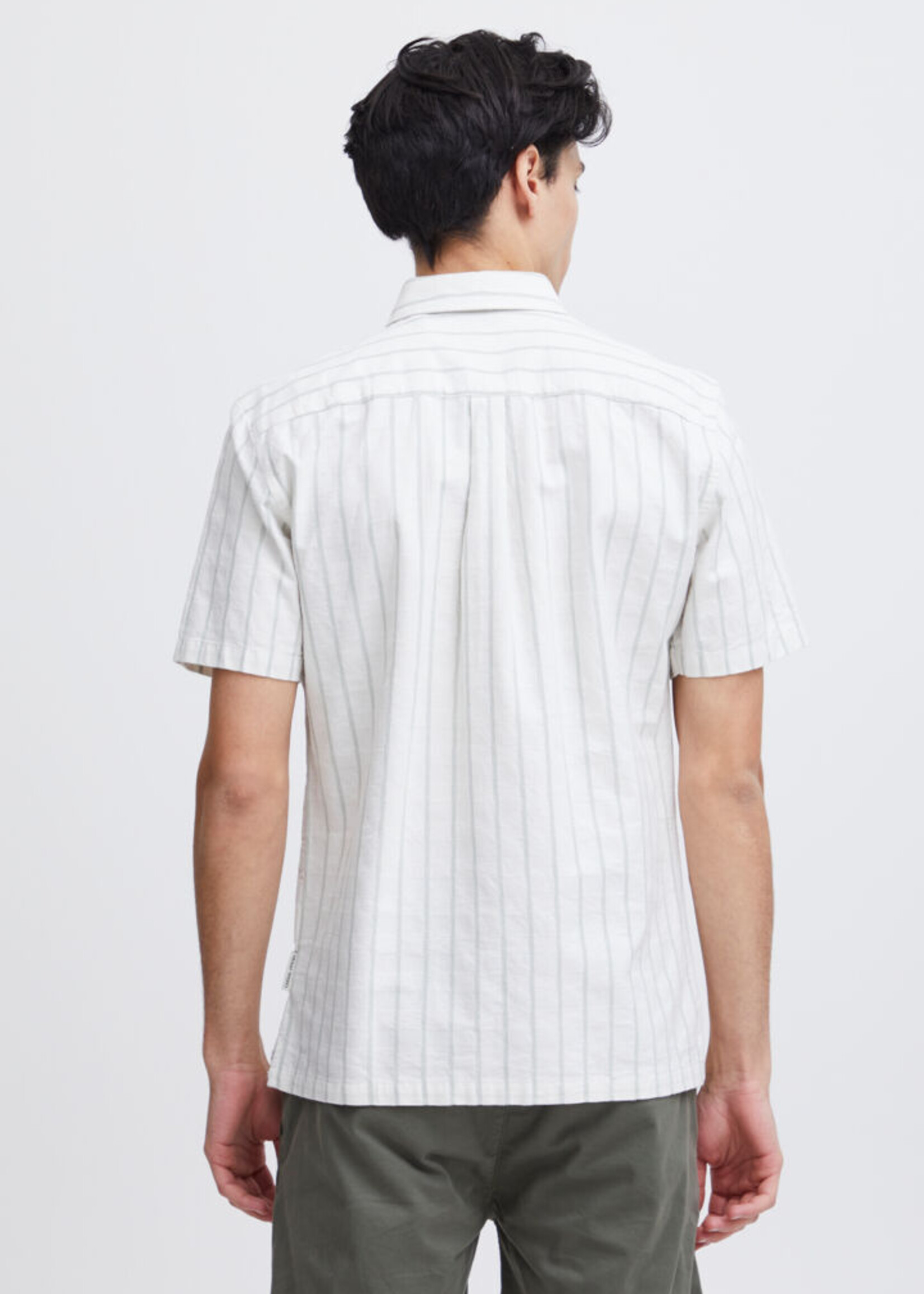 Casual Friday Casual Friday Anton Short Sleeve Stripped Structured Shirt - Ecru