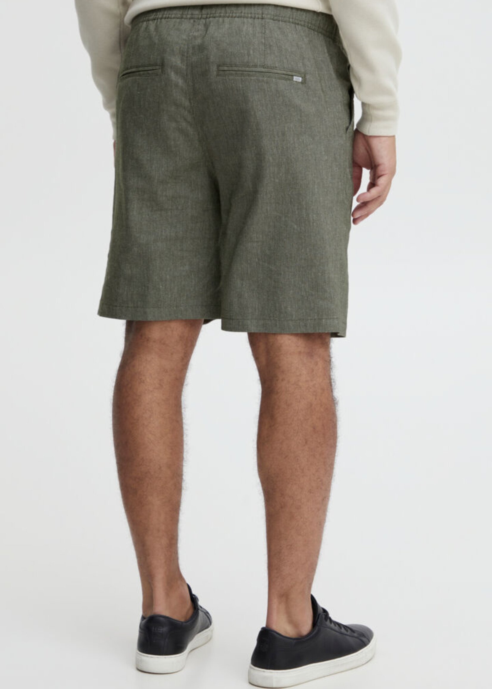 Casual Friday Casual Friday Phelix Linen Mix Shorts - Burnt Olive Melange