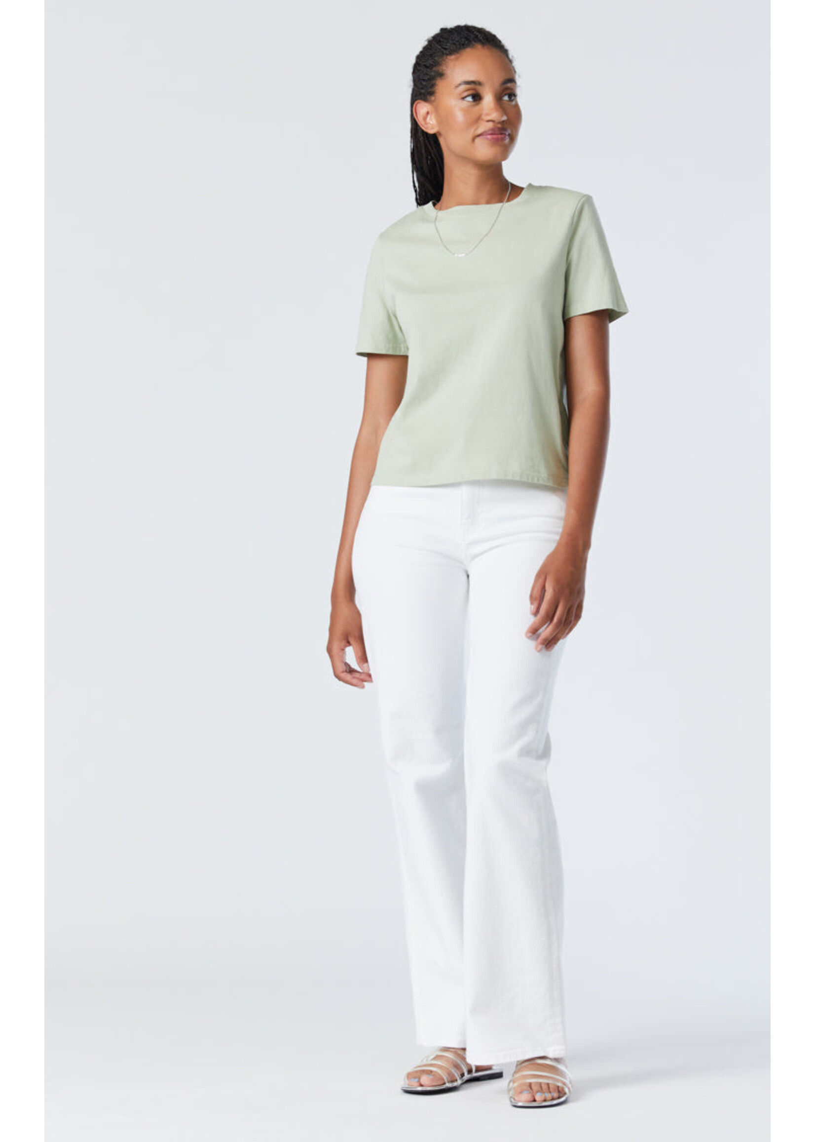 Mavi Mavi Victoria Taille Haute Jambe Large - White STR