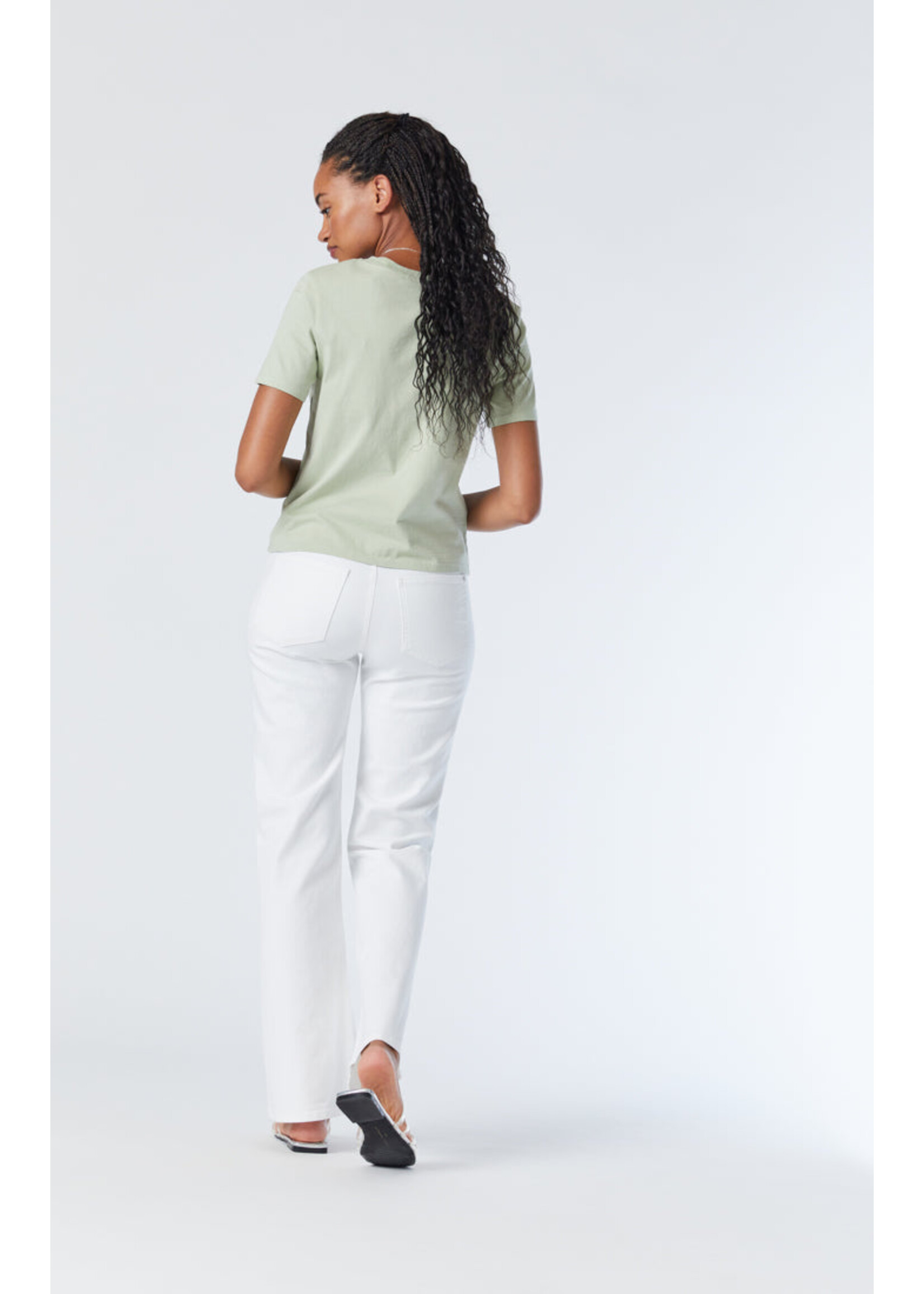 Mavi Mavi Victoria High Rise Wide Leg - White STR