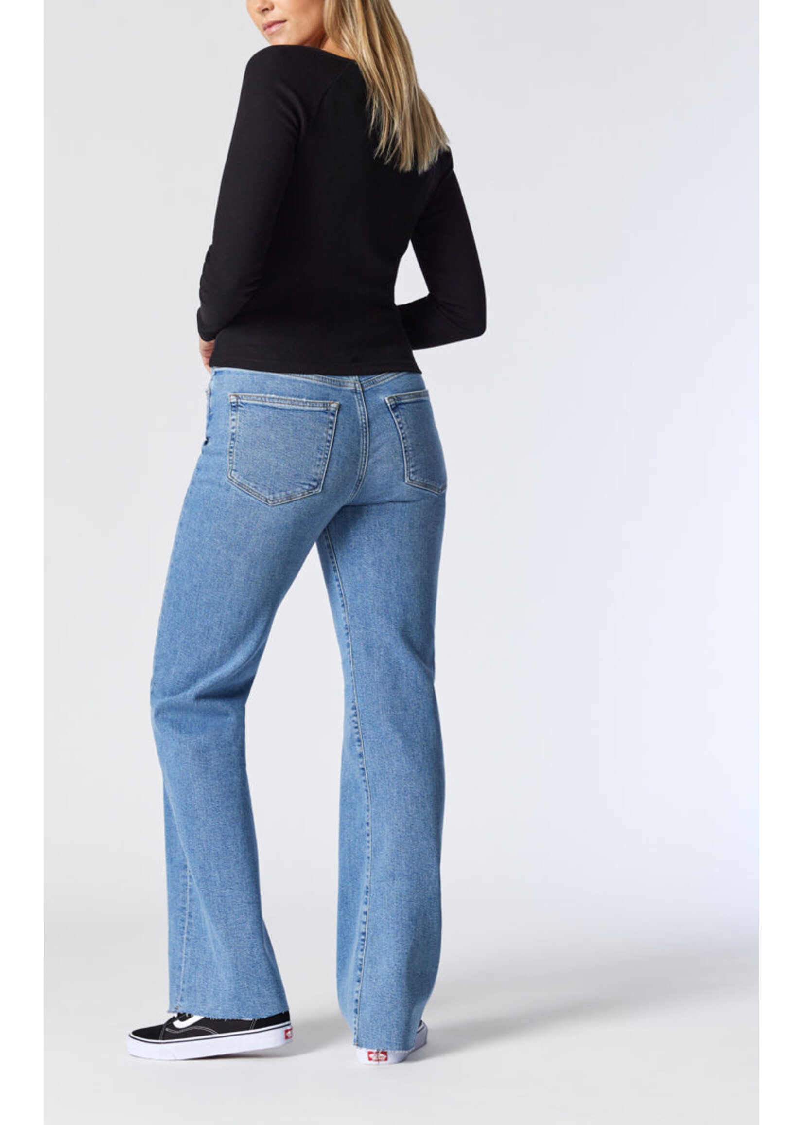 Mavi Mavi Victoria Taille Haute Jambe Large - Lt Brushed Recycle Blue
