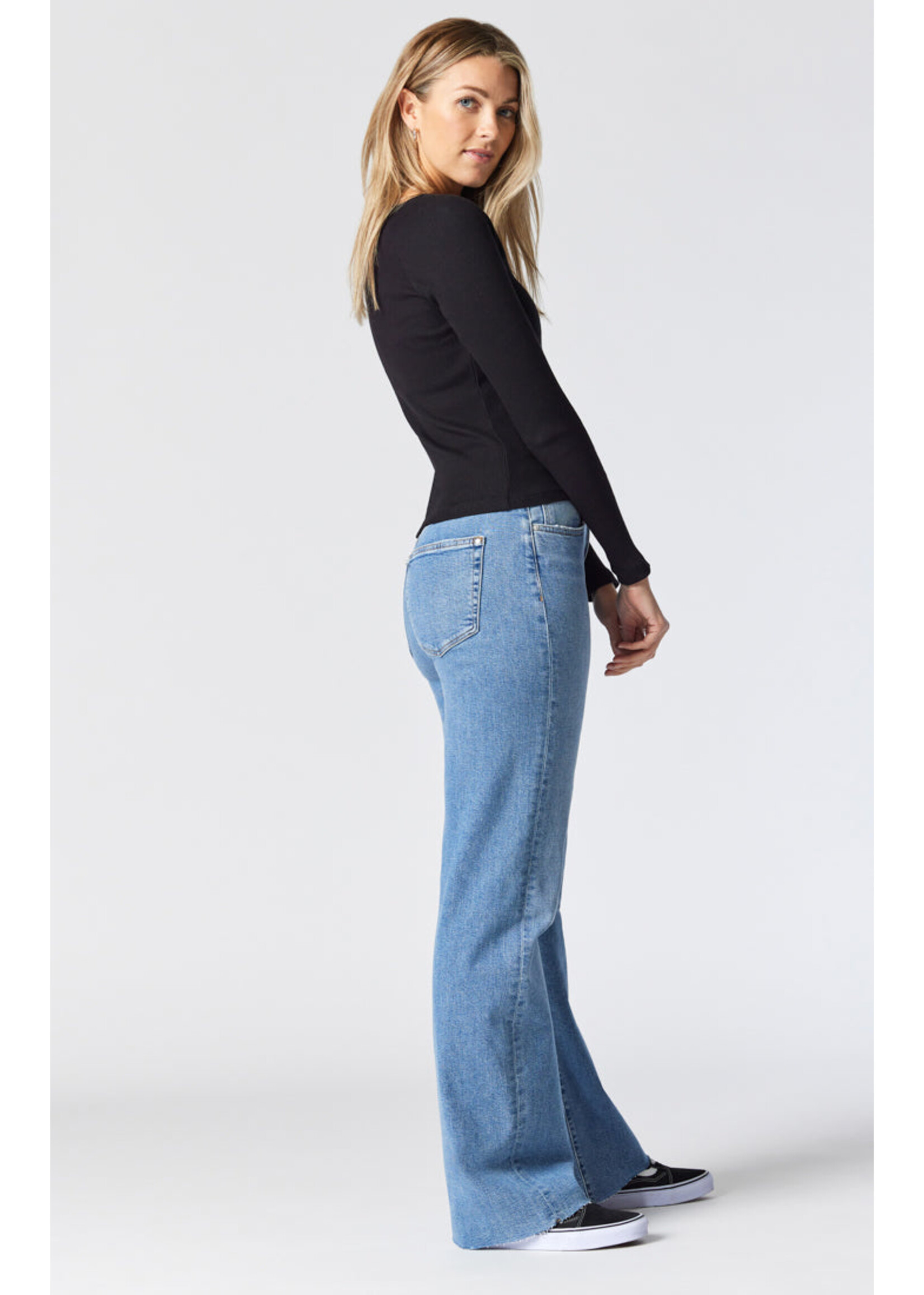 Mavi Mavi Victoria Taille Haute Jambe Large - Lt Brushed Recycle Blue