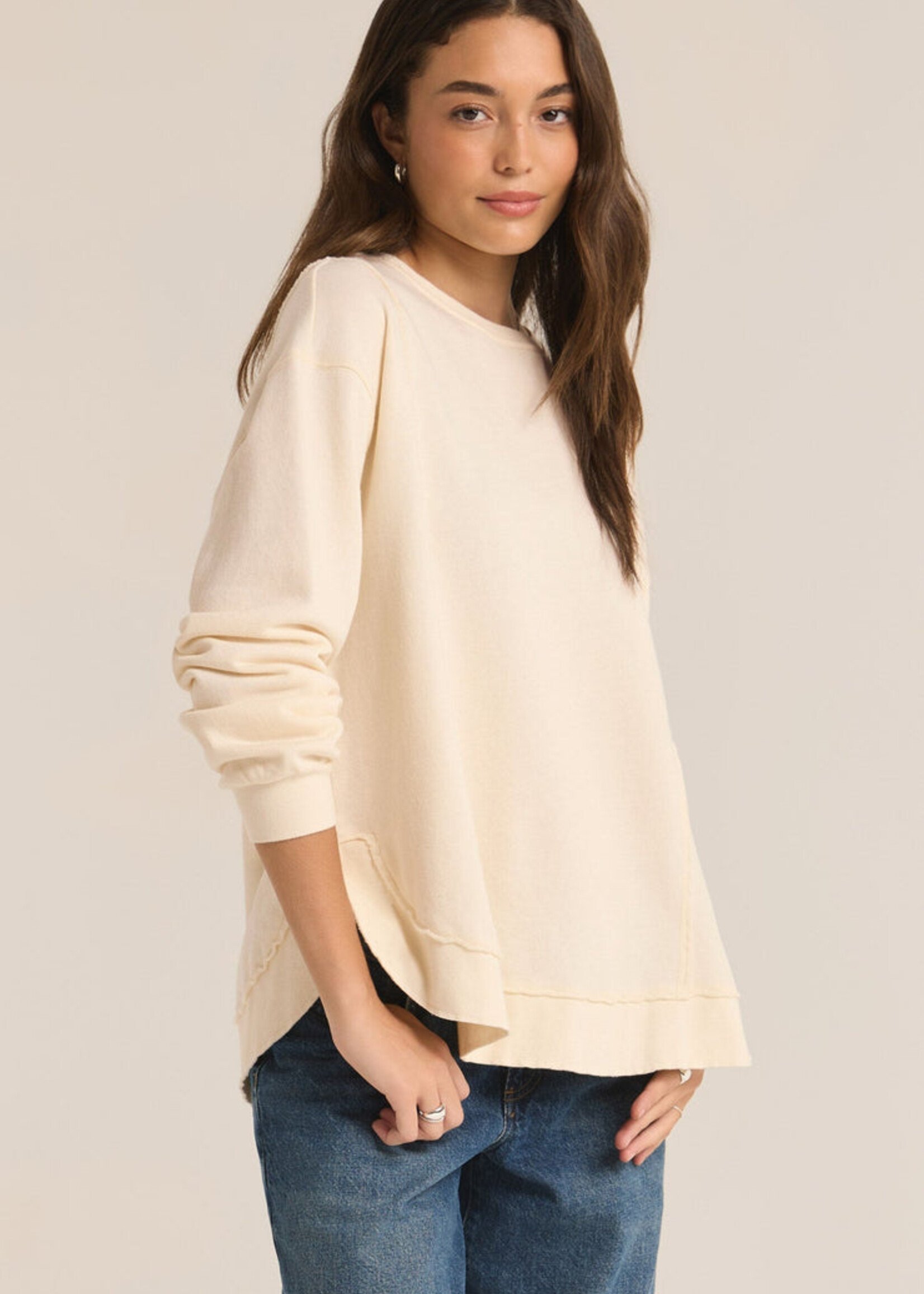 Z-Supply Z Supply  Replay Sweatshirt - Sea Salt