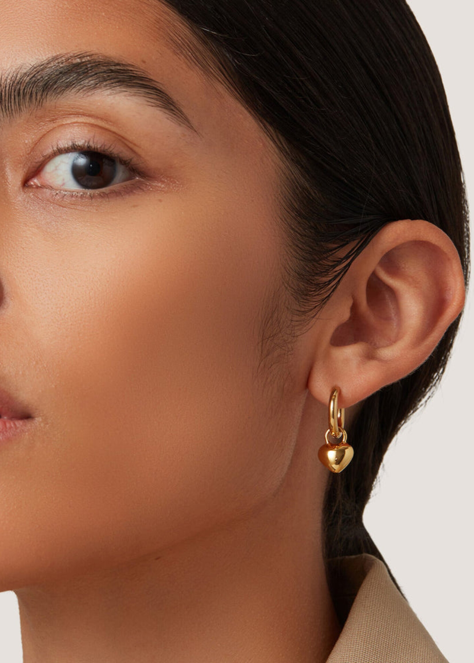 Jenny Bird Puffy Heart and Cherry Huggie Play Kit - Gold