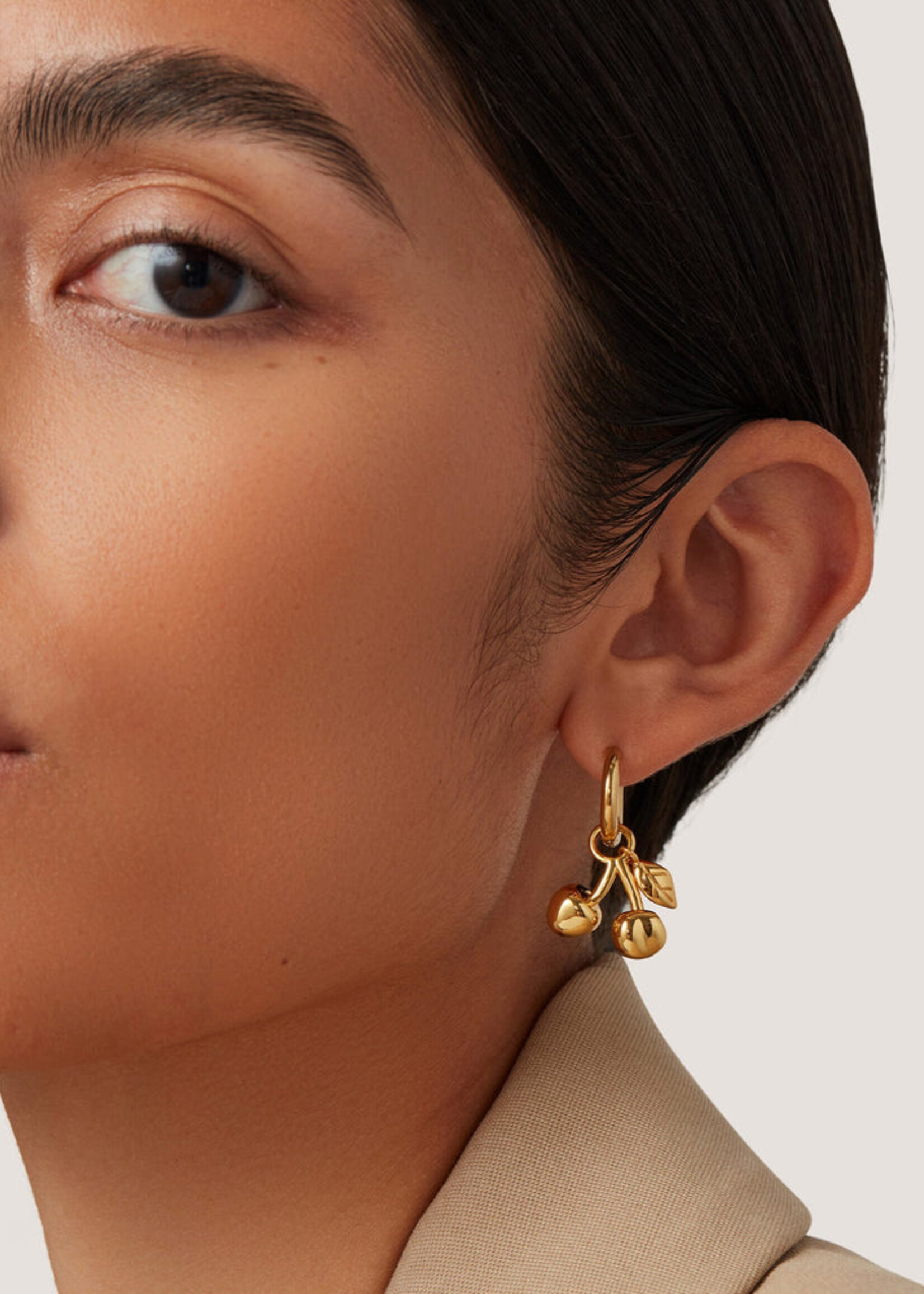 Jenny Bird Puffy Heart and Cherry Huggie Play Kit - Gold