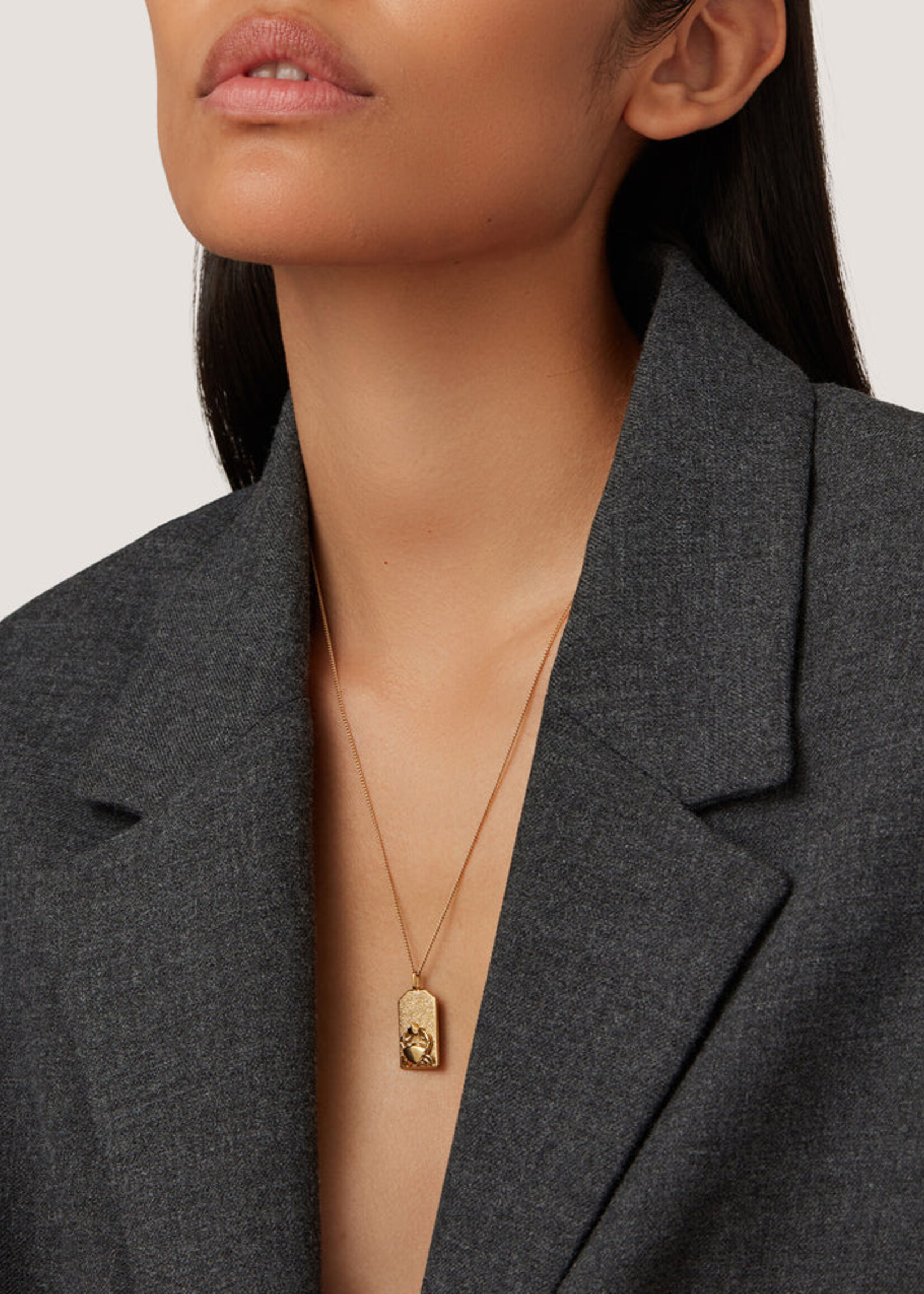 Jenny Bird Zodiac Pendant Necklace (Cancer) - Gold