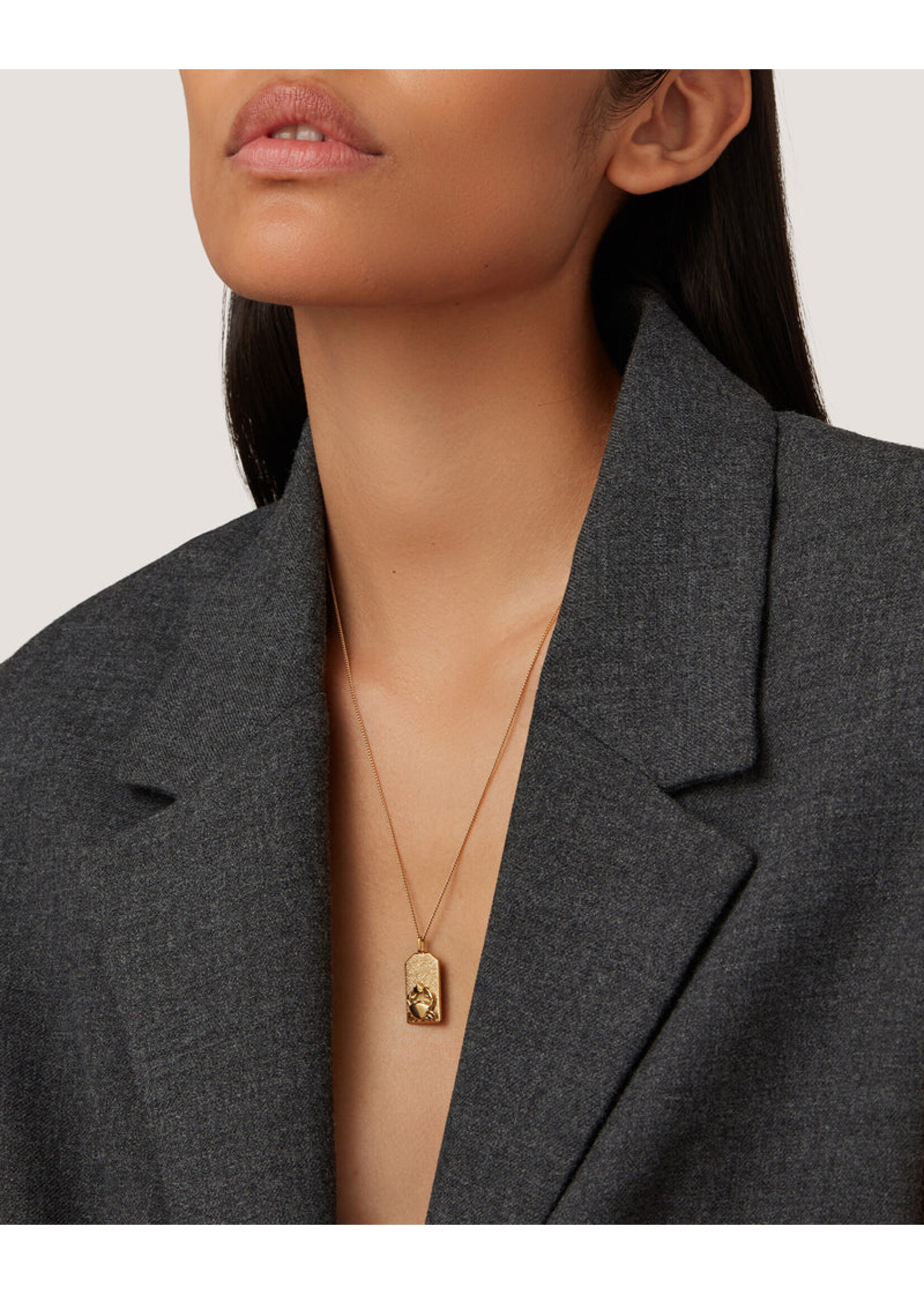 Jenny Bird Zodiac Pendant Necklace (Cancer) - Gold