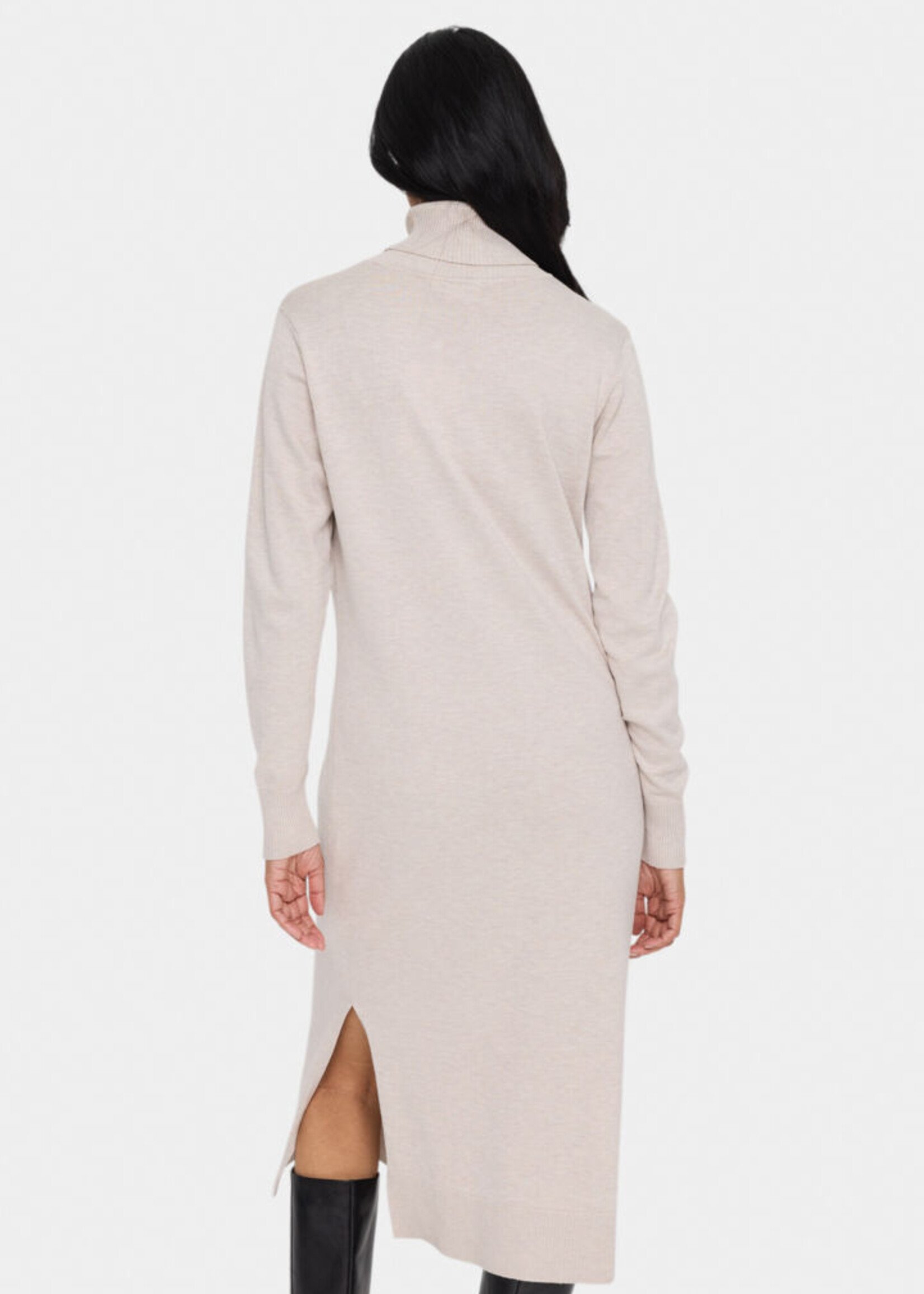 Saint Tropez Saint Tropez MilaSZ Roll Neck Dress - Grey Melange