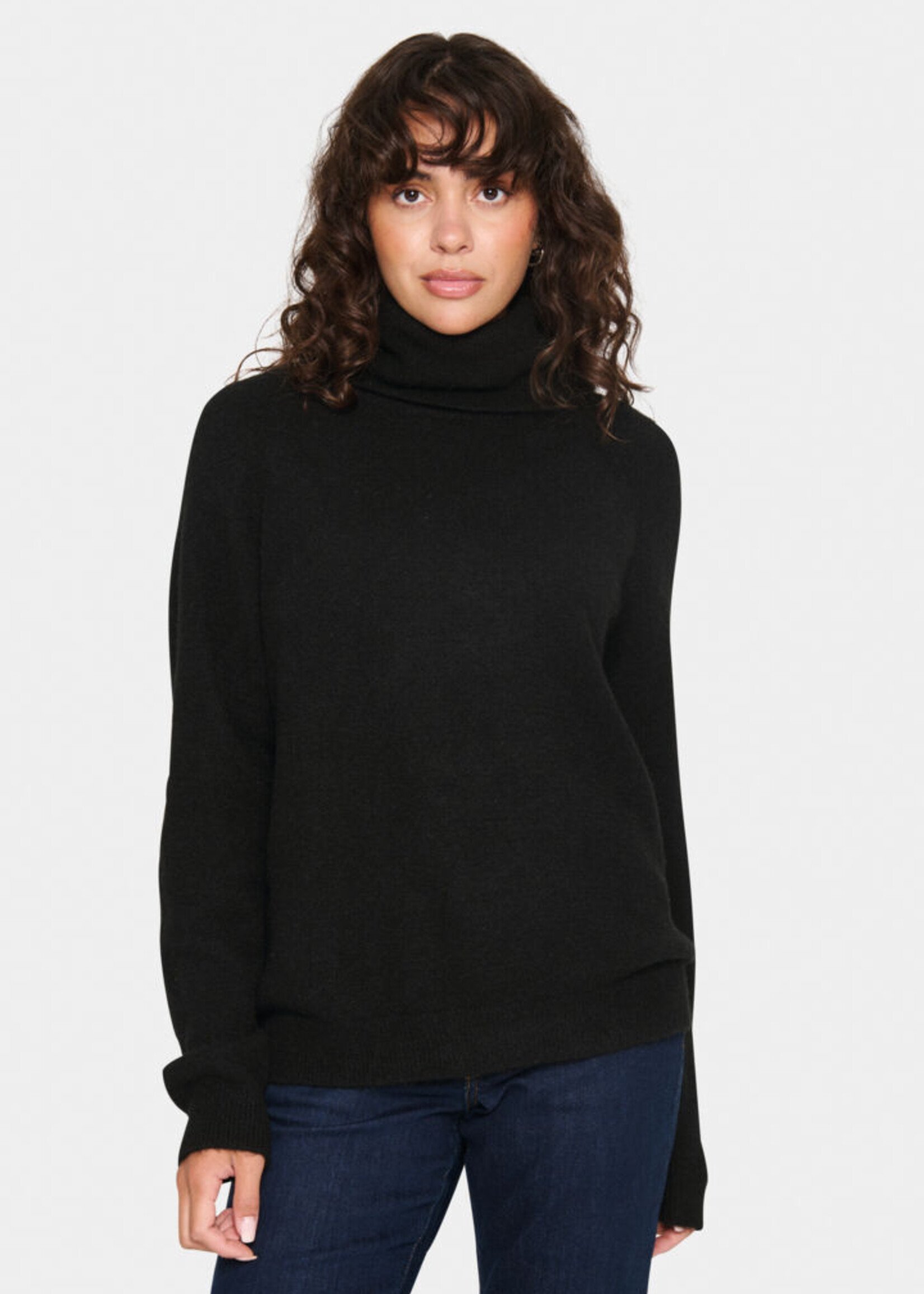 Saint Tropez Saint Tropez Garbie Rollneck Pullover - Black