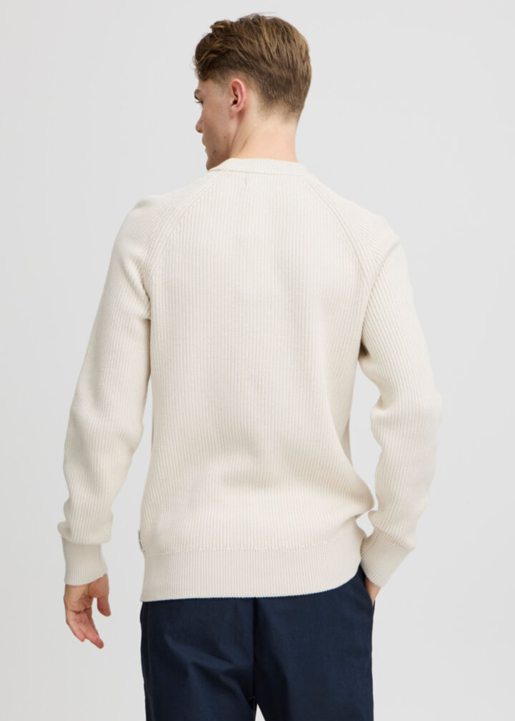 Casual Friday Casual Friday Kristian Raglan Rib Crewneck Knit - Pumice Stone