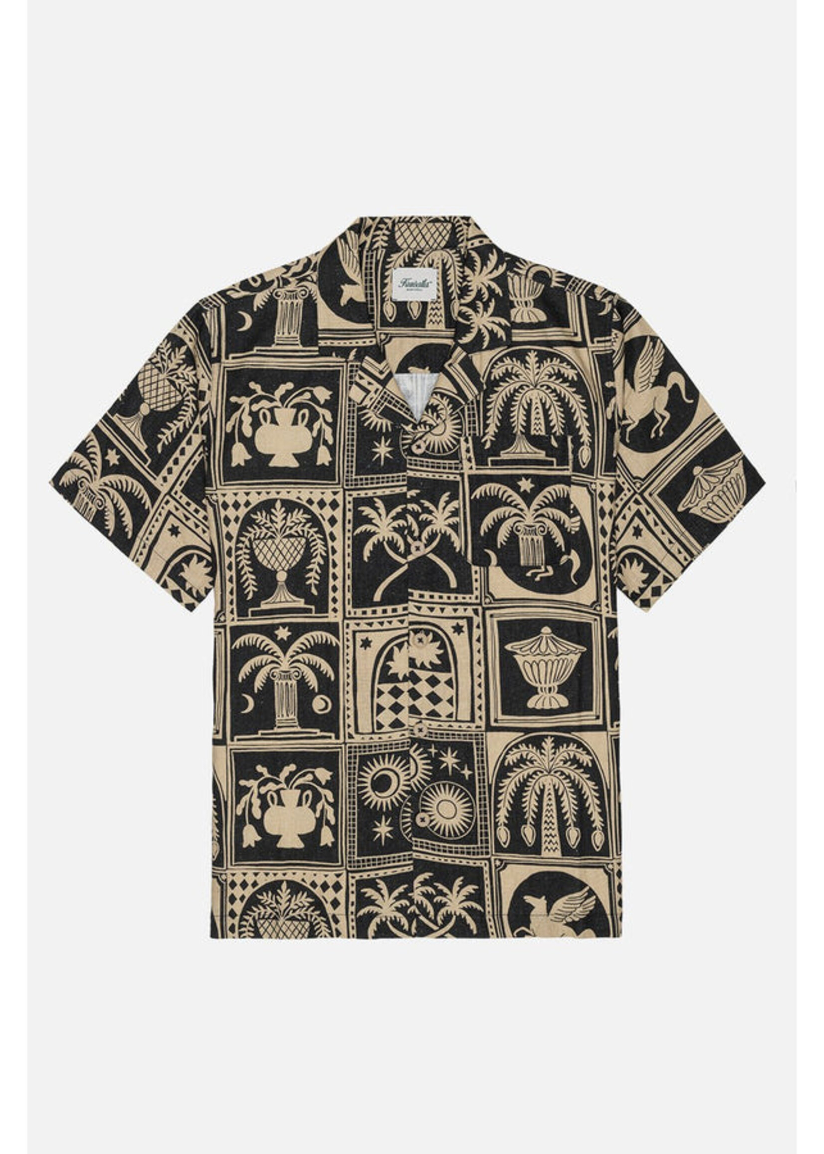 Kuwalla Kuwalla Linen Printed Yatch Shirt - BLK