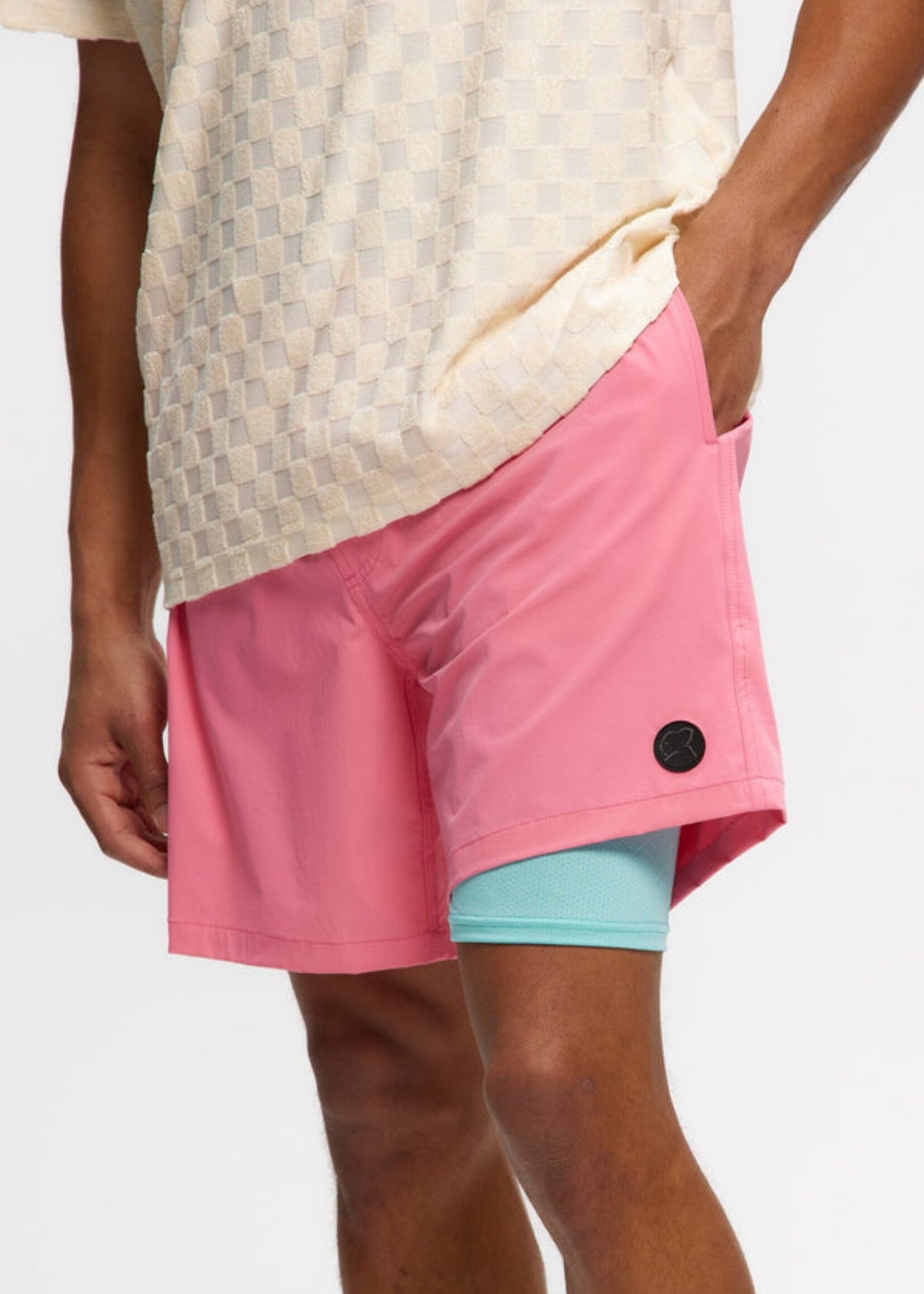 Kuwalla KU 2-1 Swim Trunk - Pink Lemon