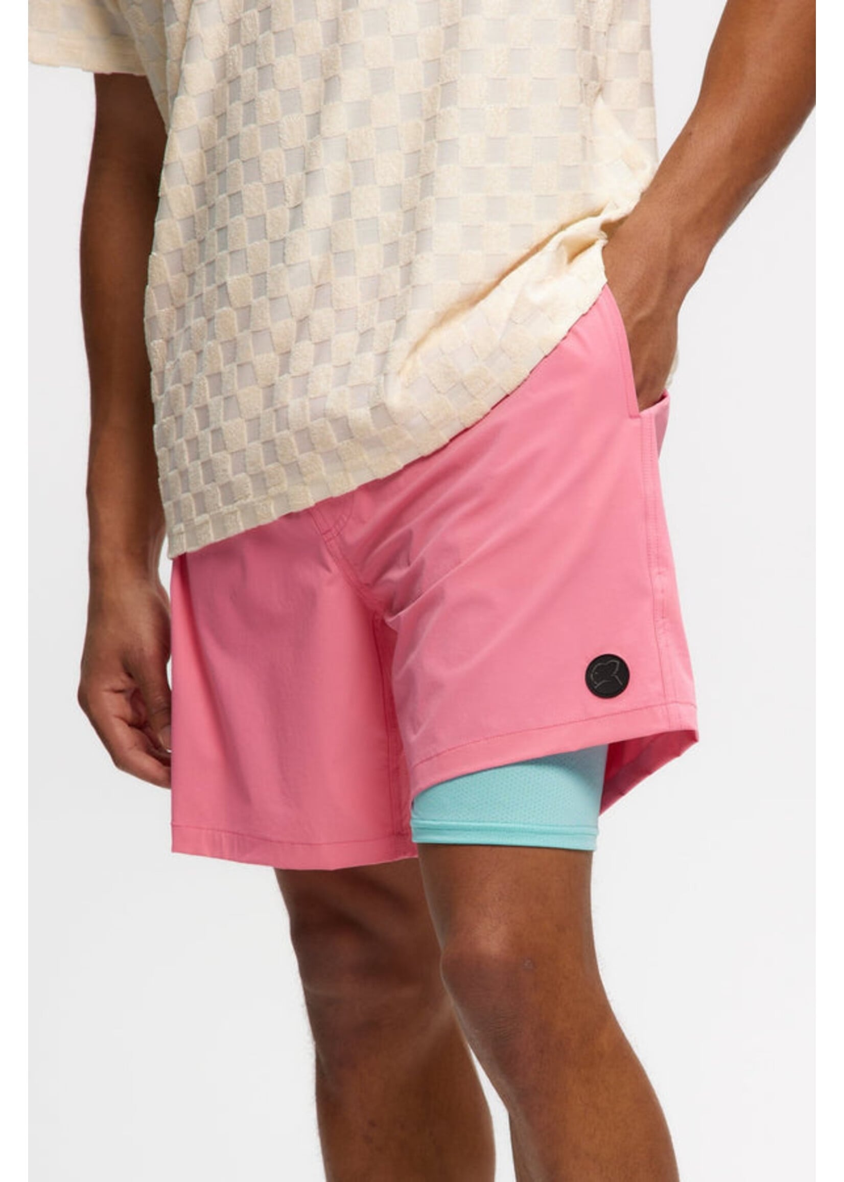 Kuwalla Kuwalla 2-1 Swim Trunk - Pink Lemon