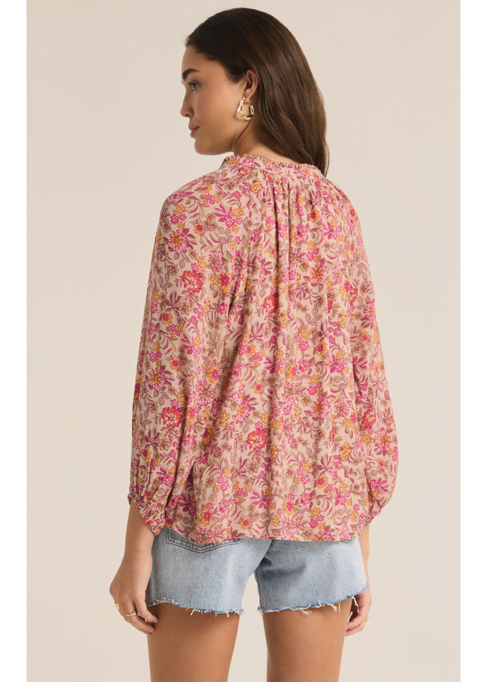 Z-Supply Z-Supply Haut Fleuri Carine Lima - Cactus Flower