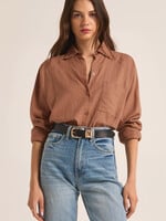 Z-Supply Z Supply The Perfect Linen Top - Mocha Mousse