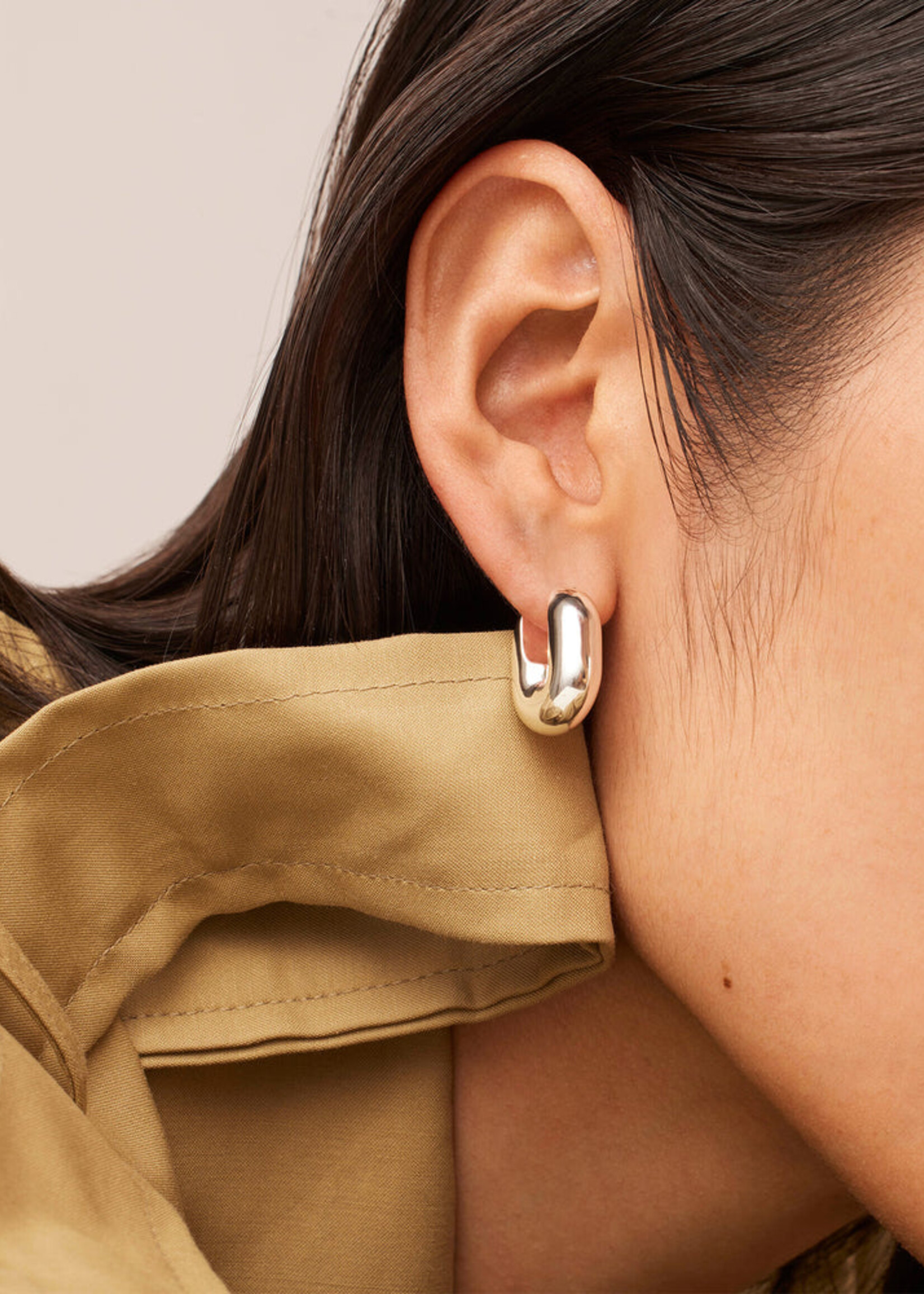 JennyBird Boucles D'oreilles Puffy U-Link - Argent