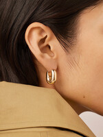 Jenny Bird Puffy U-Link Earrings - Gold