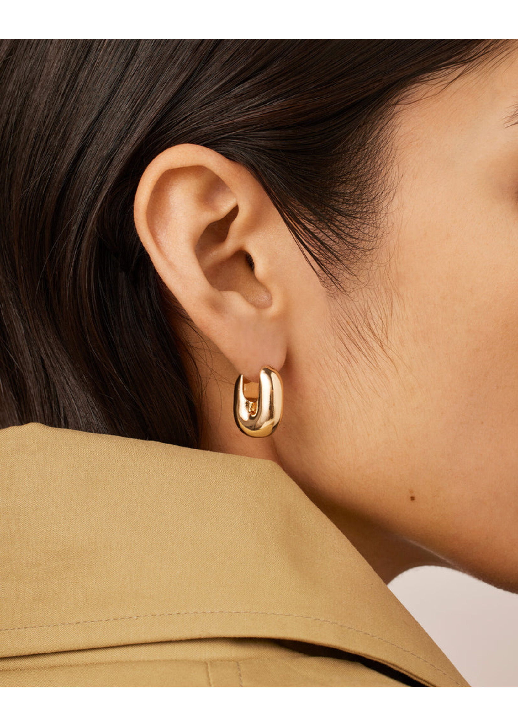Jenny Bird Boucles D'oreilles Puffy U-Link - Or