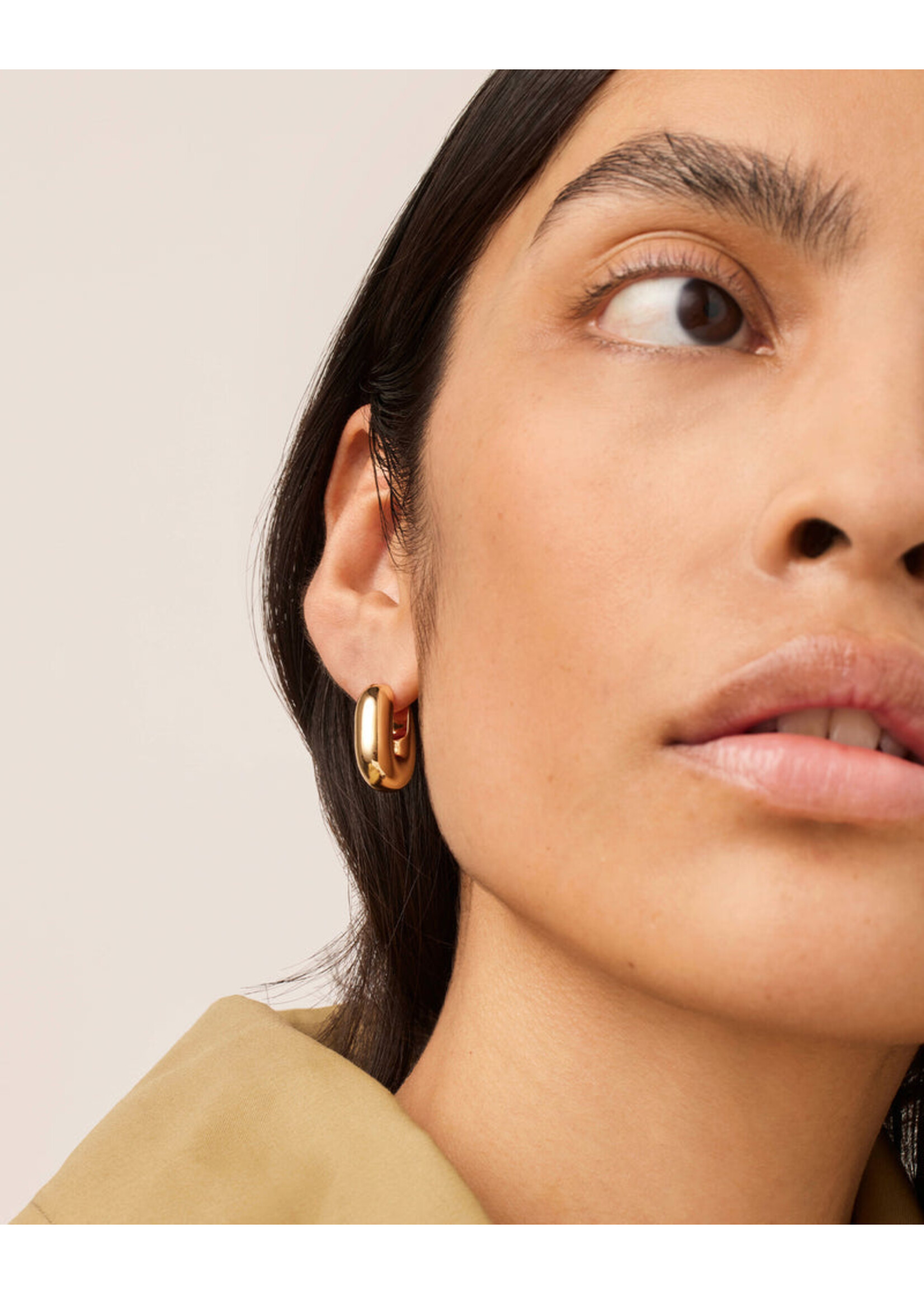 Jenny Bird Boucles D'oreilles Puffy U-Link - Or