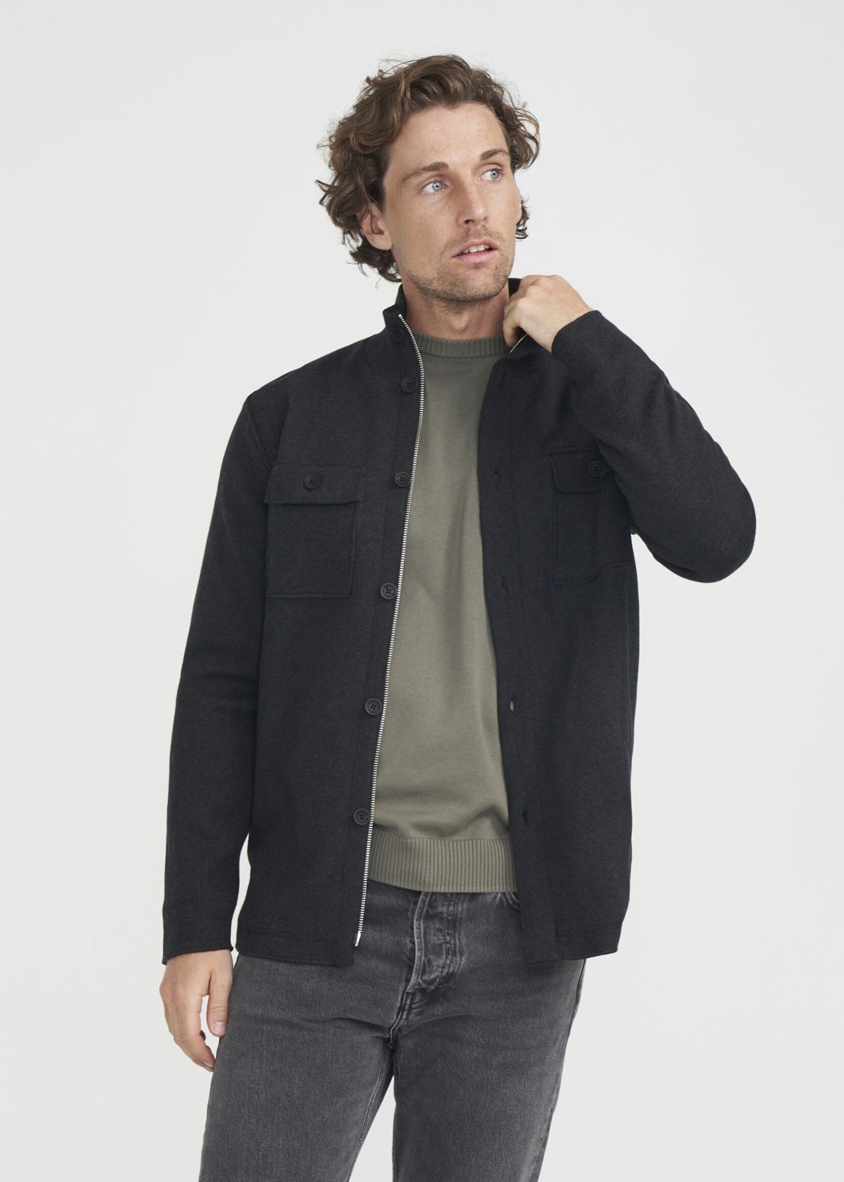 Holebrook HoleBrook Edwin Shirt Jacket WP - Black Melange