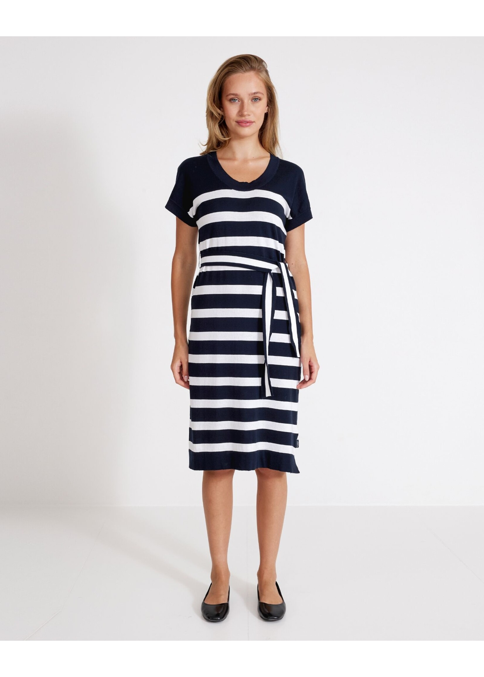 Holebrook  HoleBrook Robe Lottie - Bleu Marine / Blanc