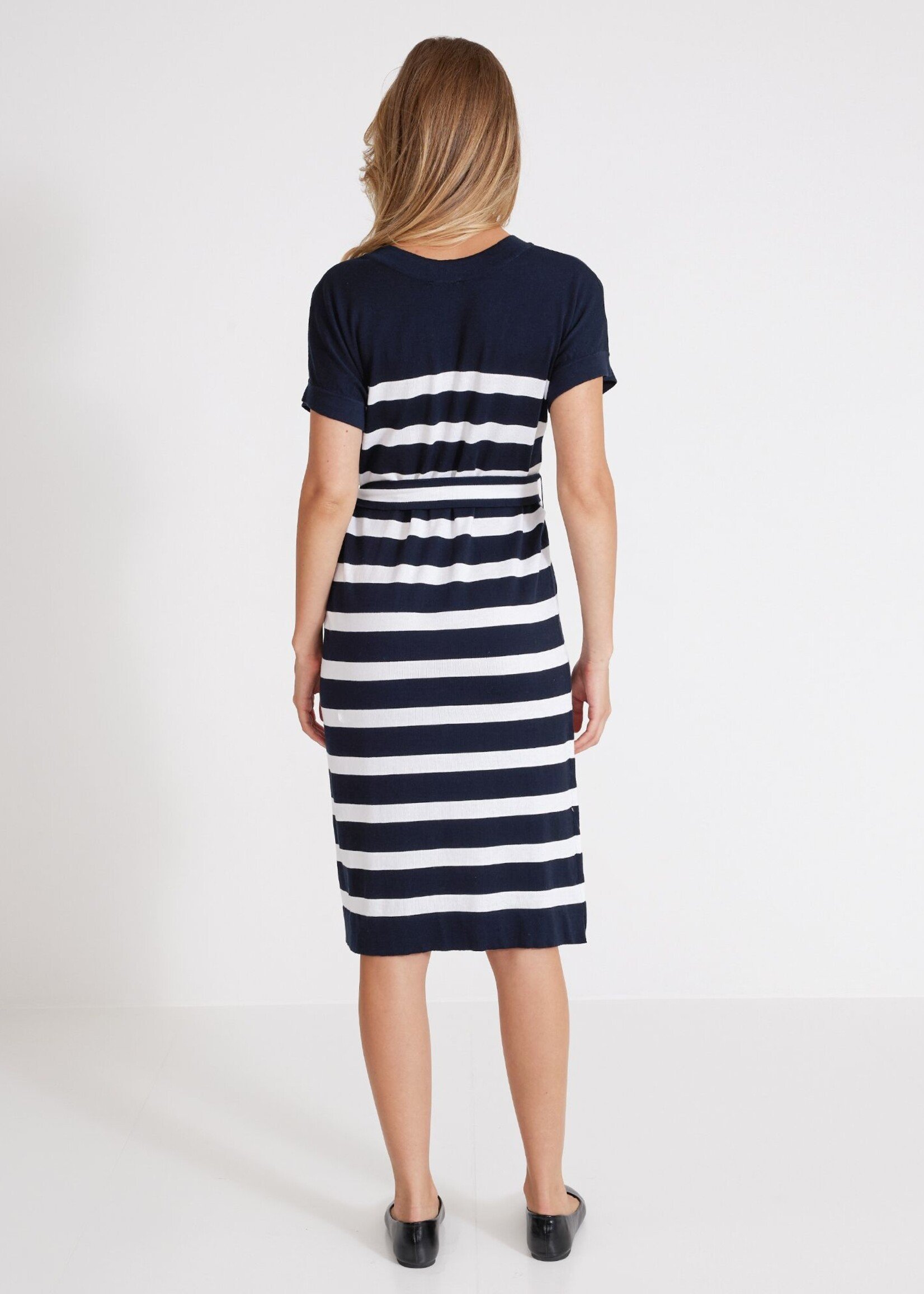 Holebrook HoleBrook Lottie Dress - Navy / White