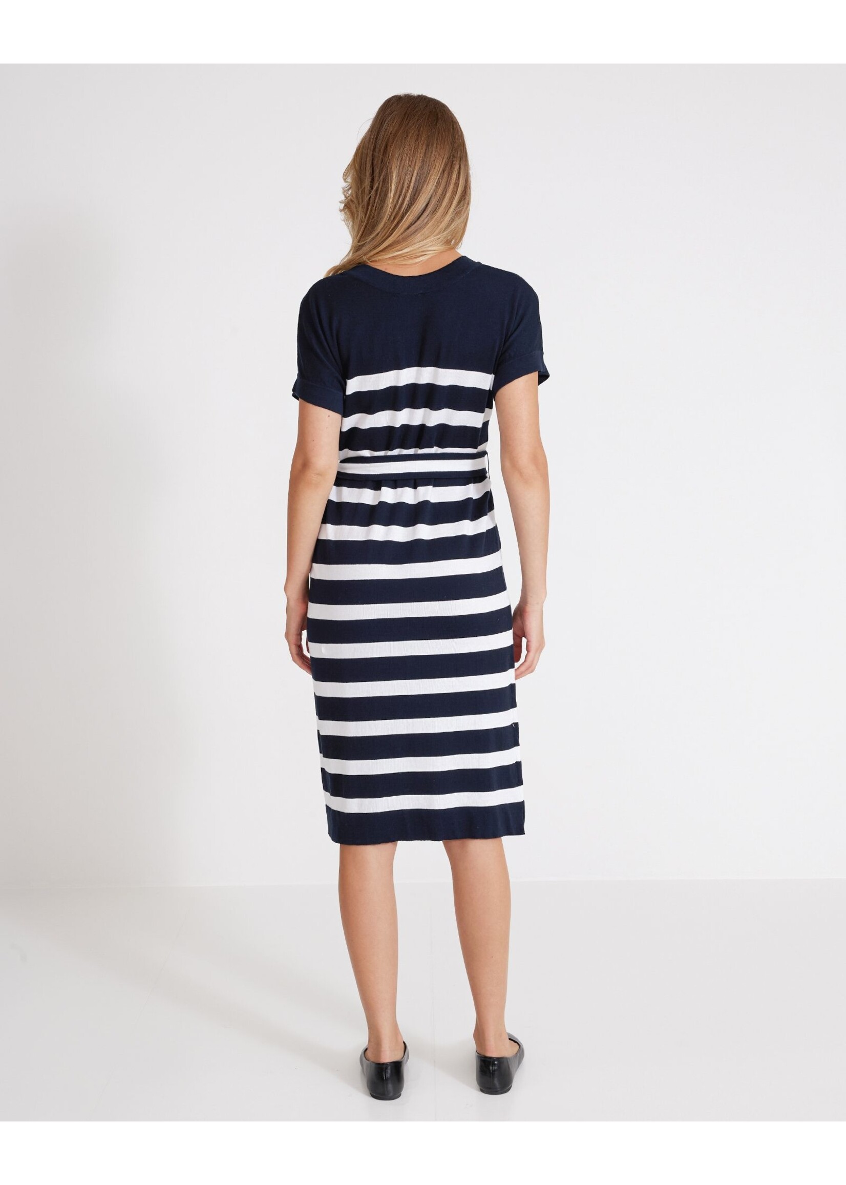Holebrook  HoleBrook Robe Lottie - Bleu Marine / Blanc