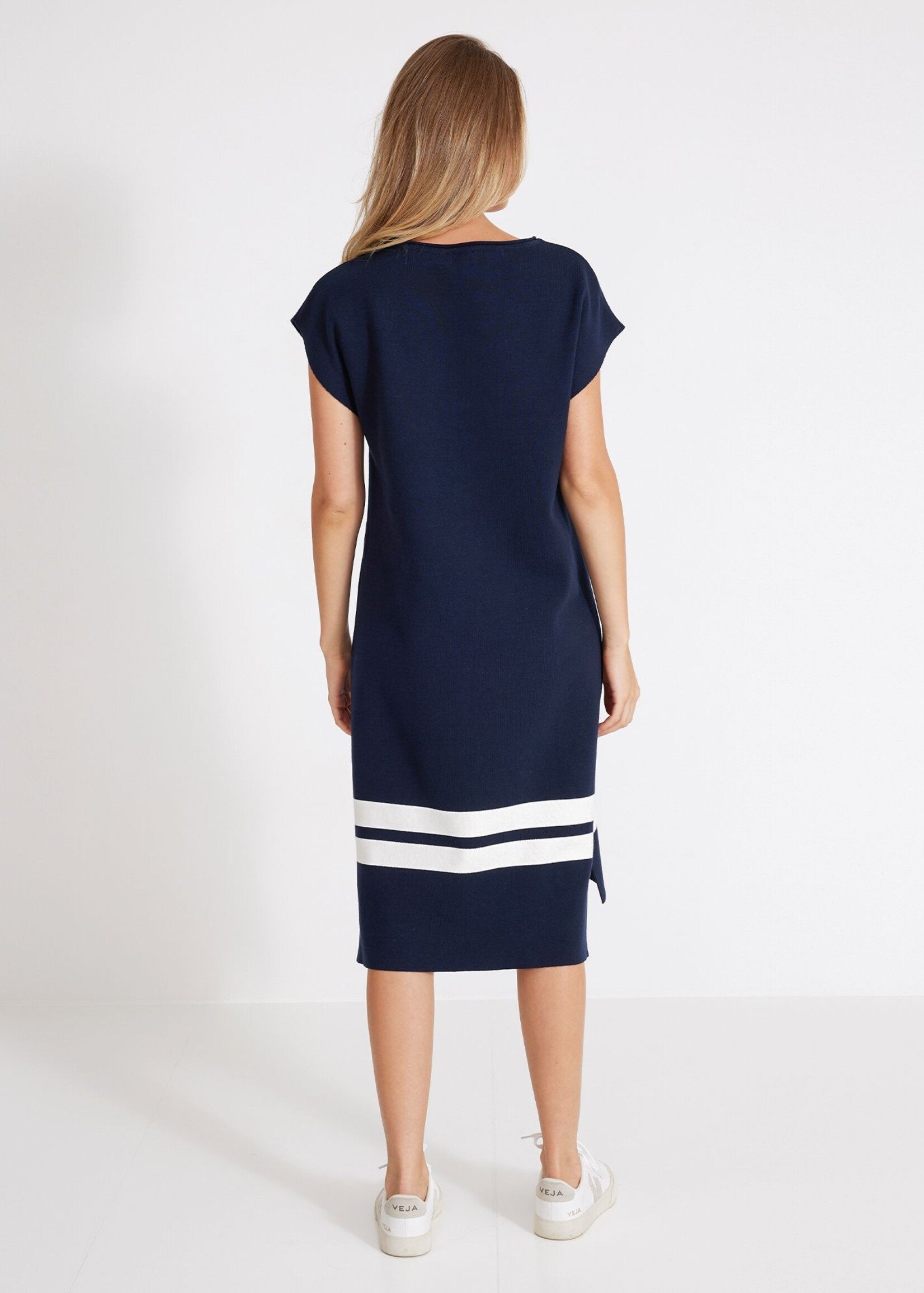 Holebrook HoleBrook Nadja Dress - Navy/Off White