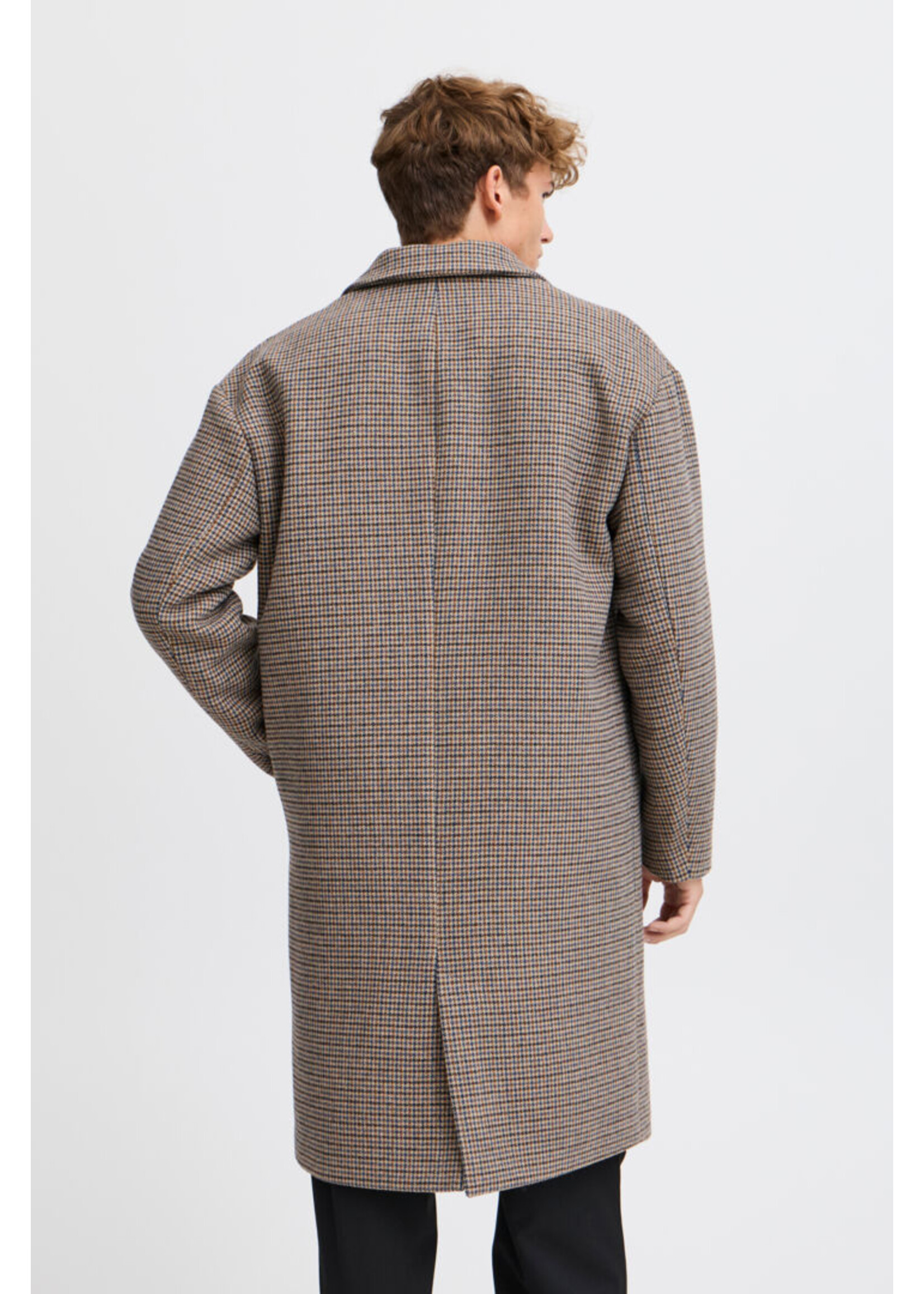 Casual Friday Casual Friday Manteau Claes Houndstooth Coupe Relax- Silver Mink