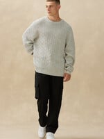 Kuwalla Kuwalla Basketweave Crew -Light Grey