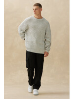 Kuwalla Kuwalla Basketweave Crew -Light Grey