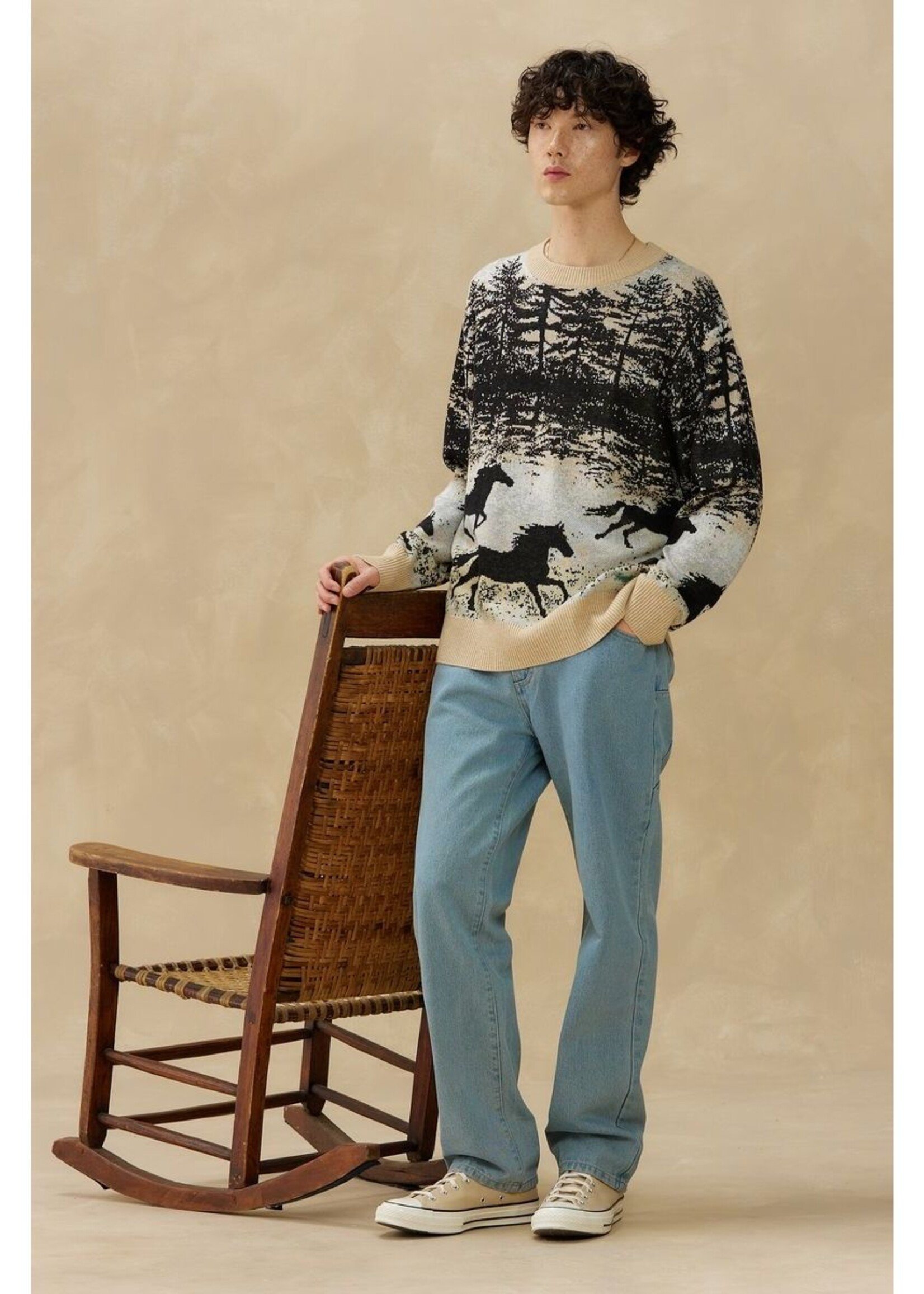 Kuwalla Kuwalla Jacquard Knit Sweater - Wild Stallion